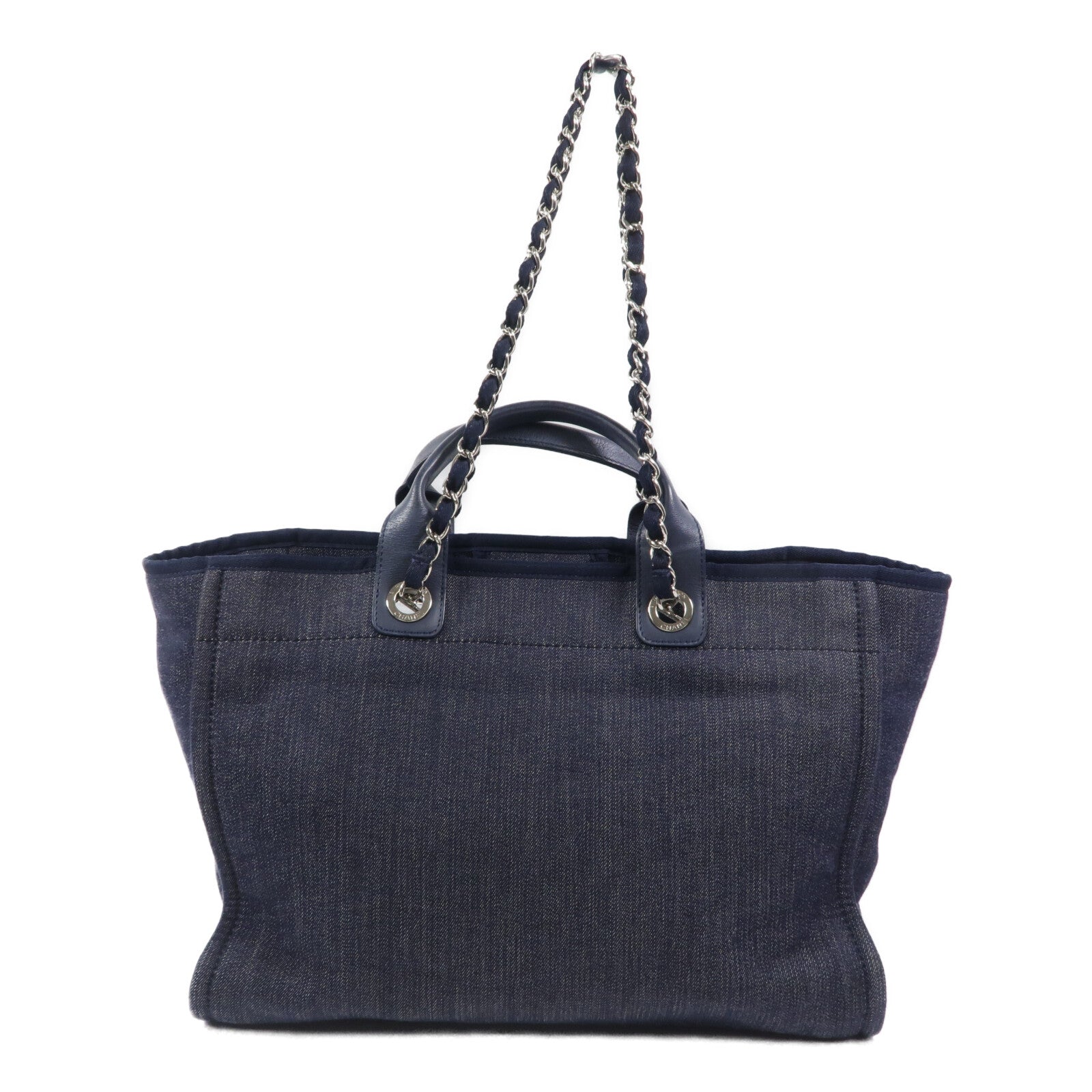 CHANEL 帆布Deauville Tote Bag手挽肩背兩用袋