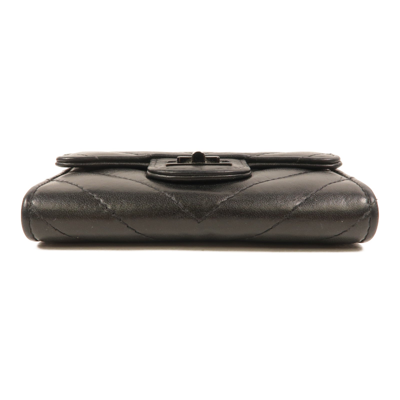 CHANEL 牛皮皮革2.55 So Black Card Holder卡片套