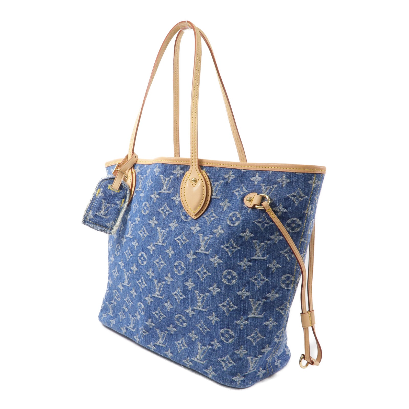 LOUIS VUITTON 牛仔布Neverfull MM手挽袋