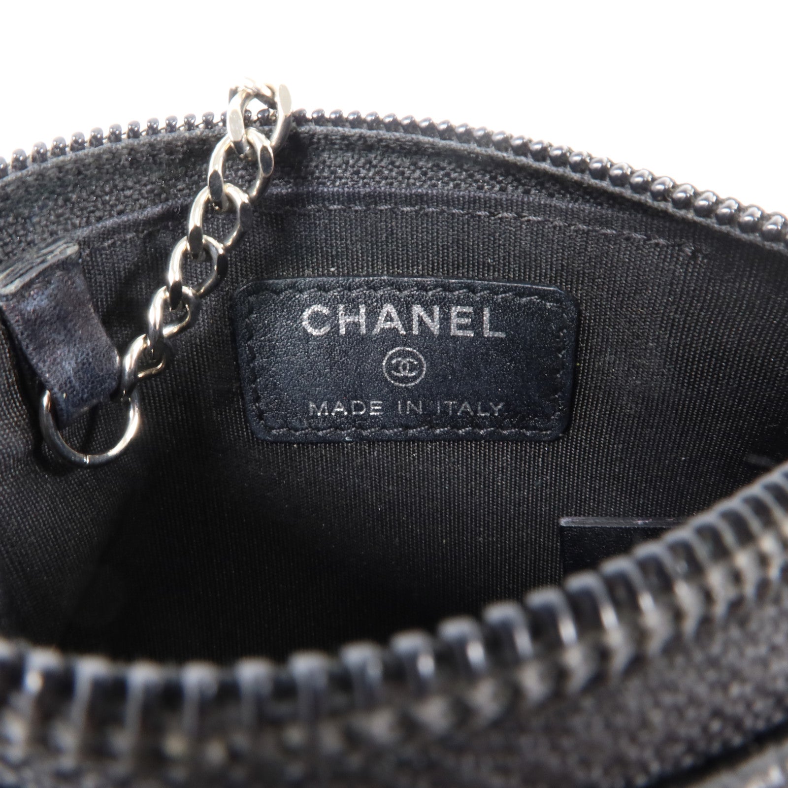 CHANEL 牛皮皮革Timeless CC Key Pouch/Coin Case銀扣鎖匙包/零錢包