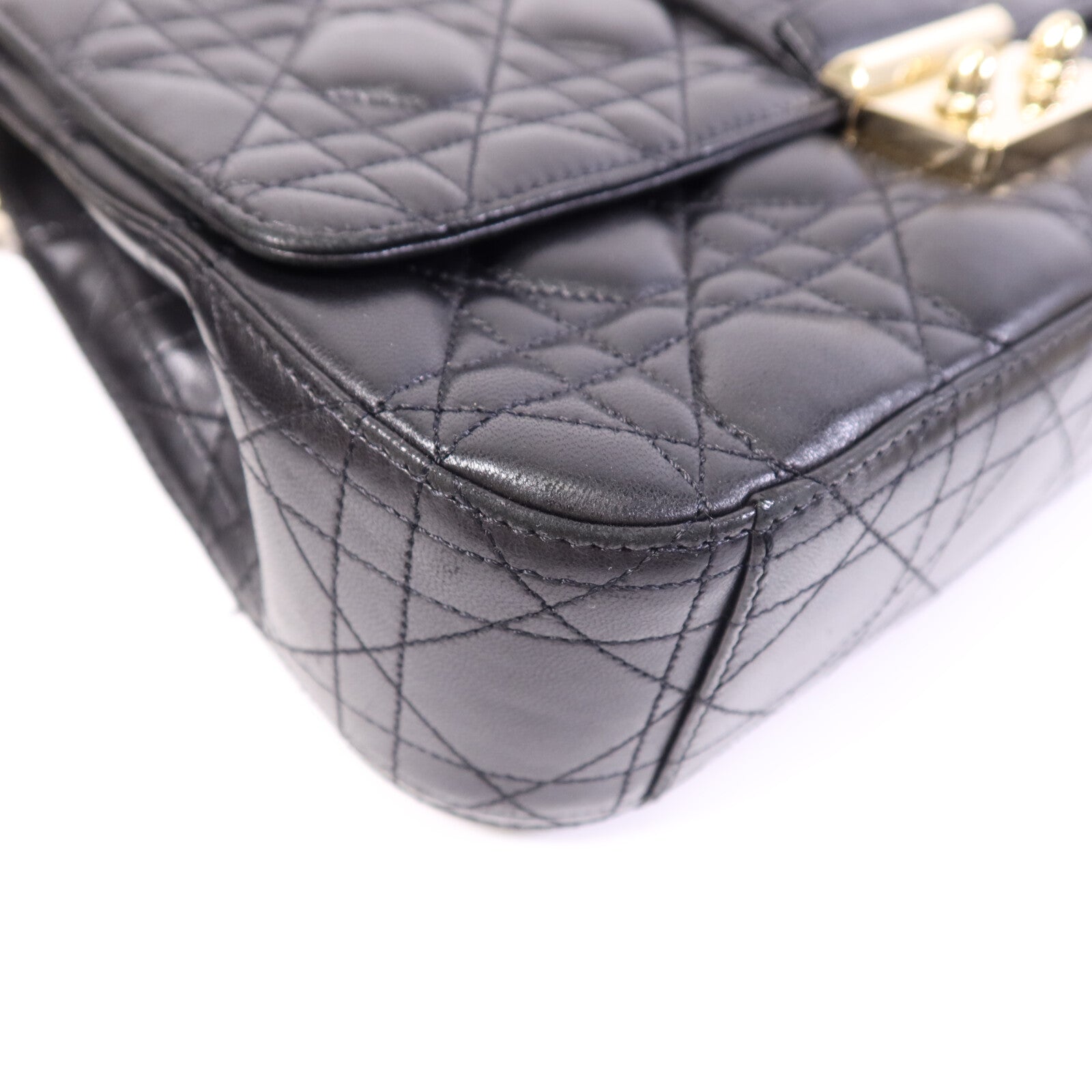 Dior 羊皮皮革Miss Dior金扣鏈帶肩背袋