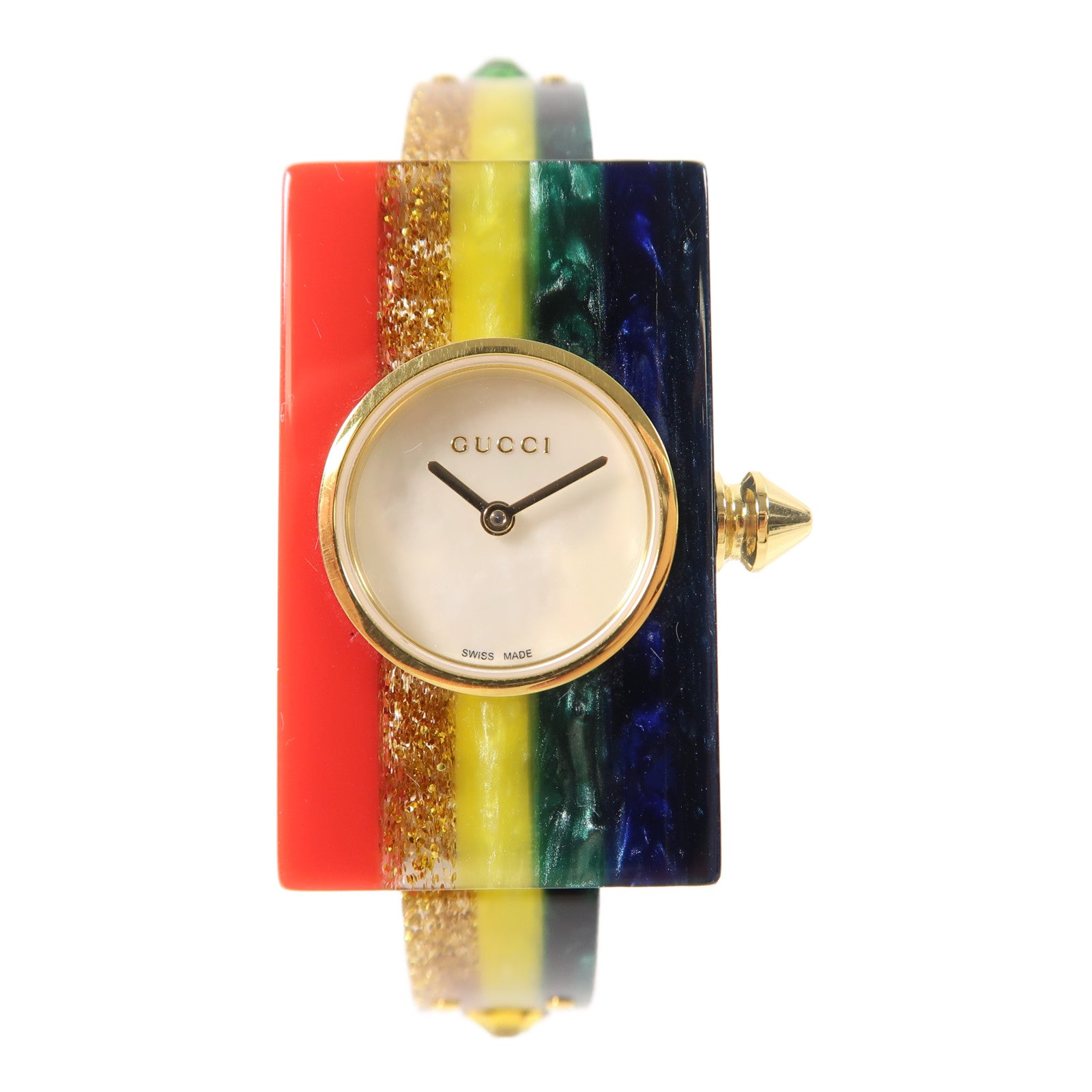 GUCCI Plexi Watch PVC手錶石英機芯彩色