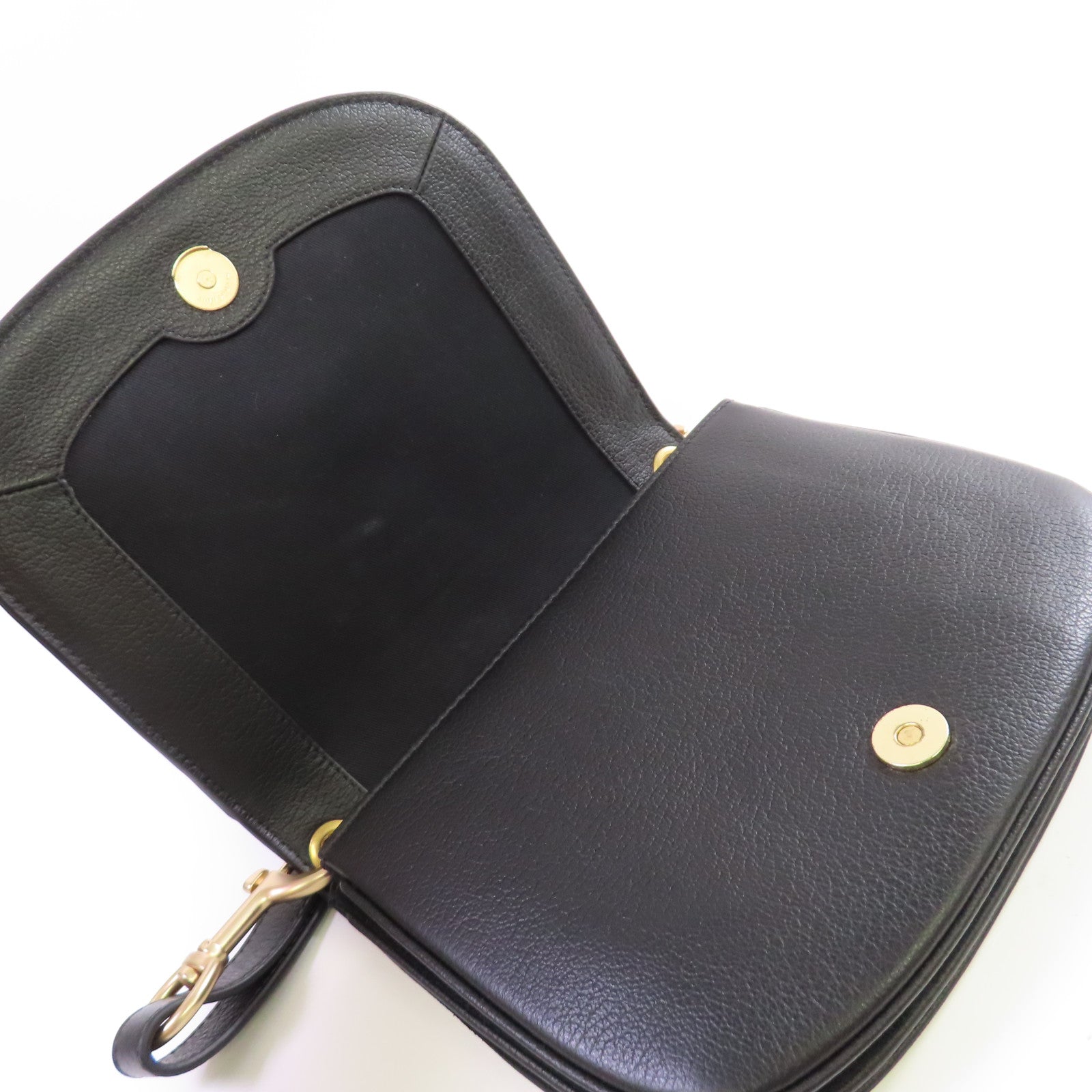 SEE BY CHLOE 麂皮皮革/牛皮皮革Hana Small Shoulder Bag金扣肩背袋黑色