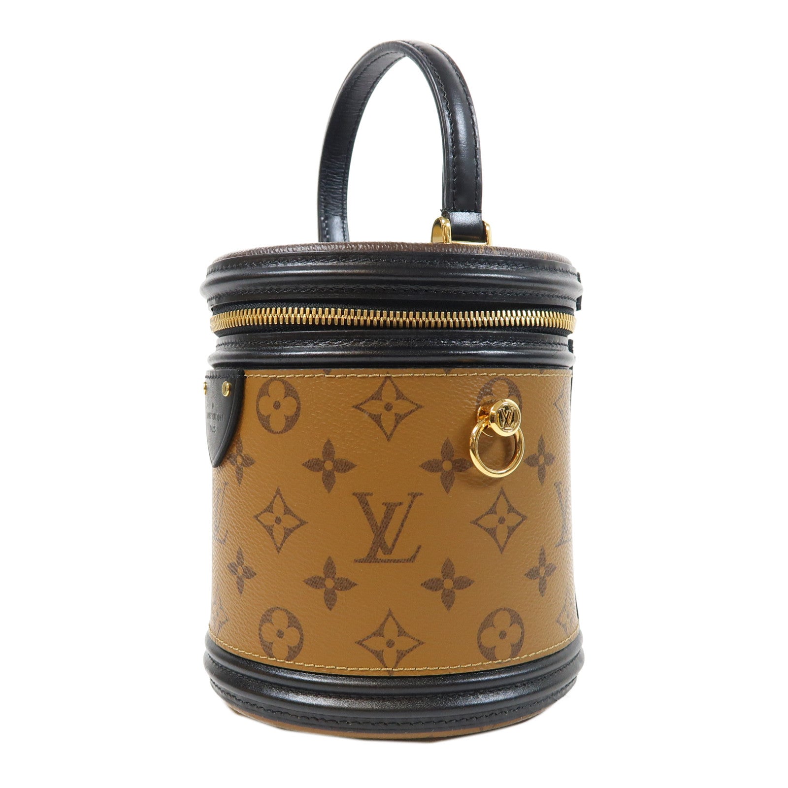 LOUIS VUITTON Monogram Reverse Cannes金扣手挽肩背兩用袋棕色