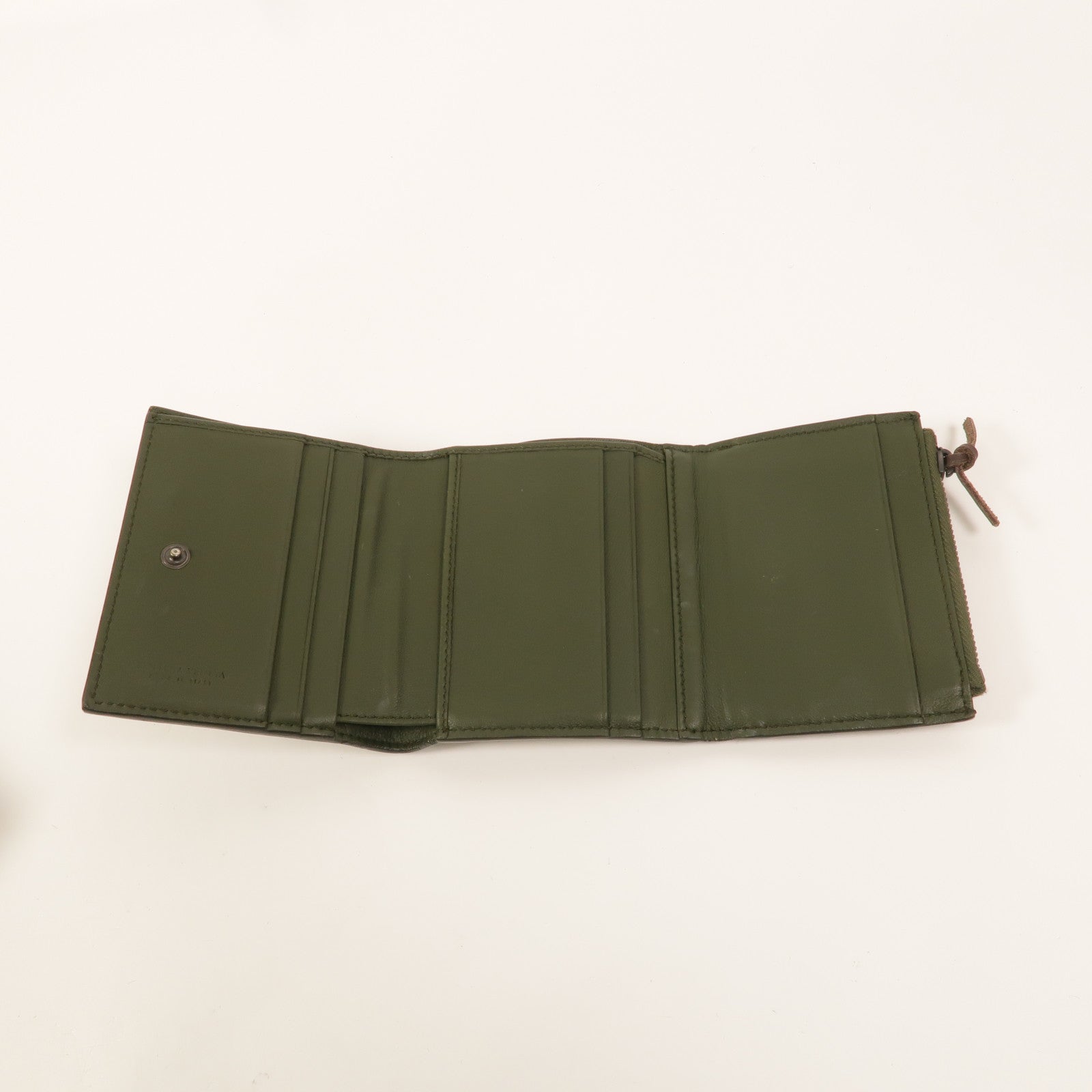 BOTTEGA VENETA 羊皮皮革Tri-Fold Zip Wallet錢包