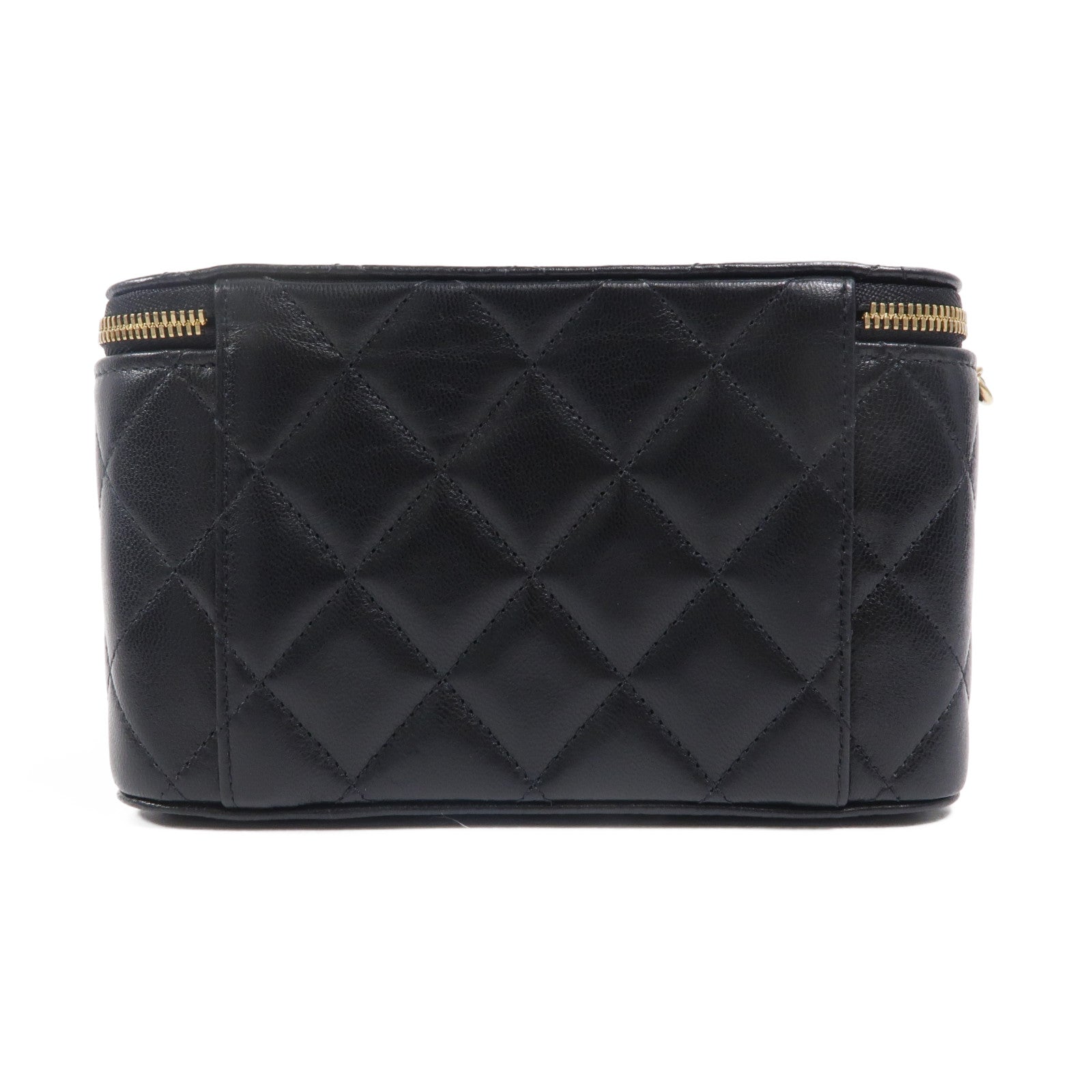 CHANEL 羊皮皮革Vanity Case鏈帶肩背袋