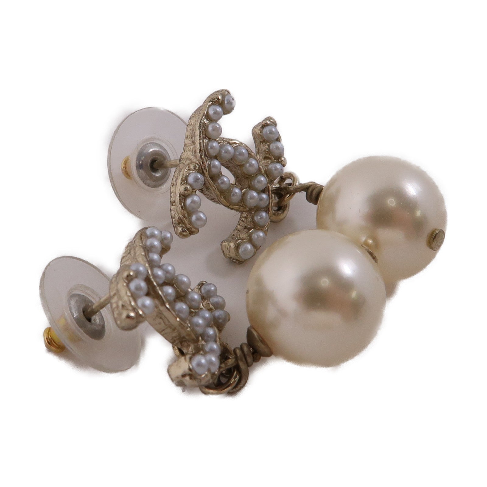CHANEL PVC/金屬Earrings耳環金色