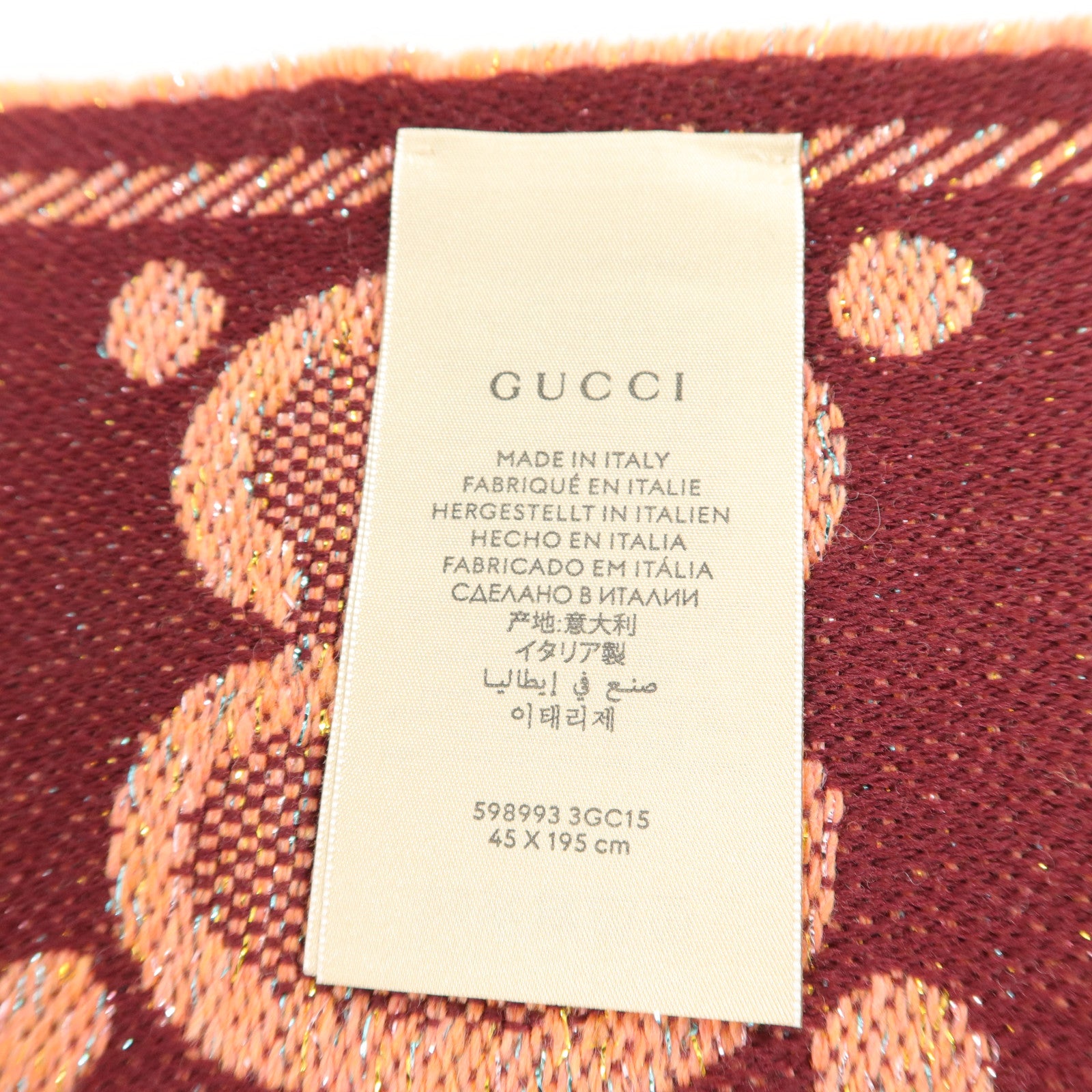 GUCCI 【激減優惠】羊毛/金属化繊維Scarf頸巾