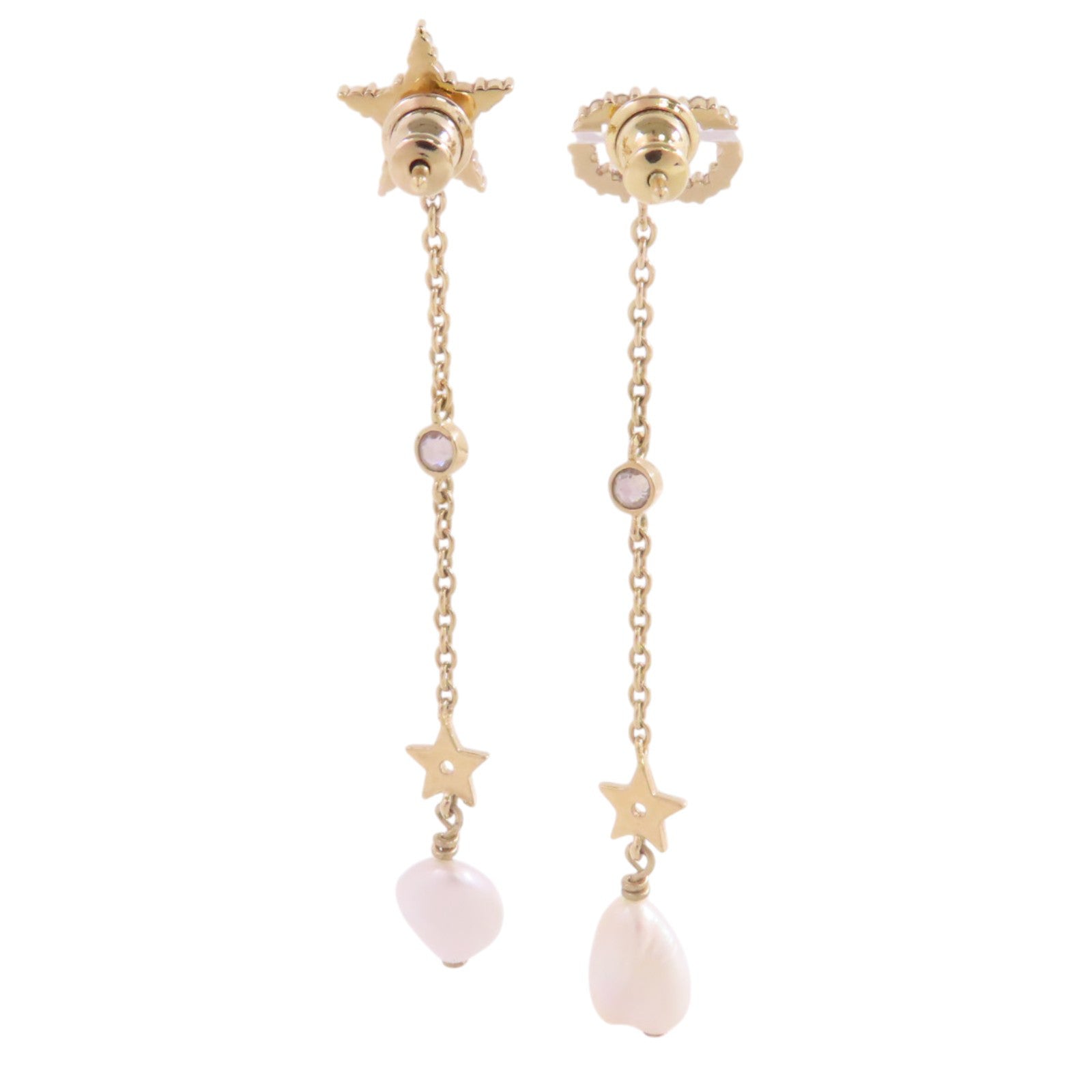 Dior 金屬/水鑽/仿珍珠Earrings金扣耳環