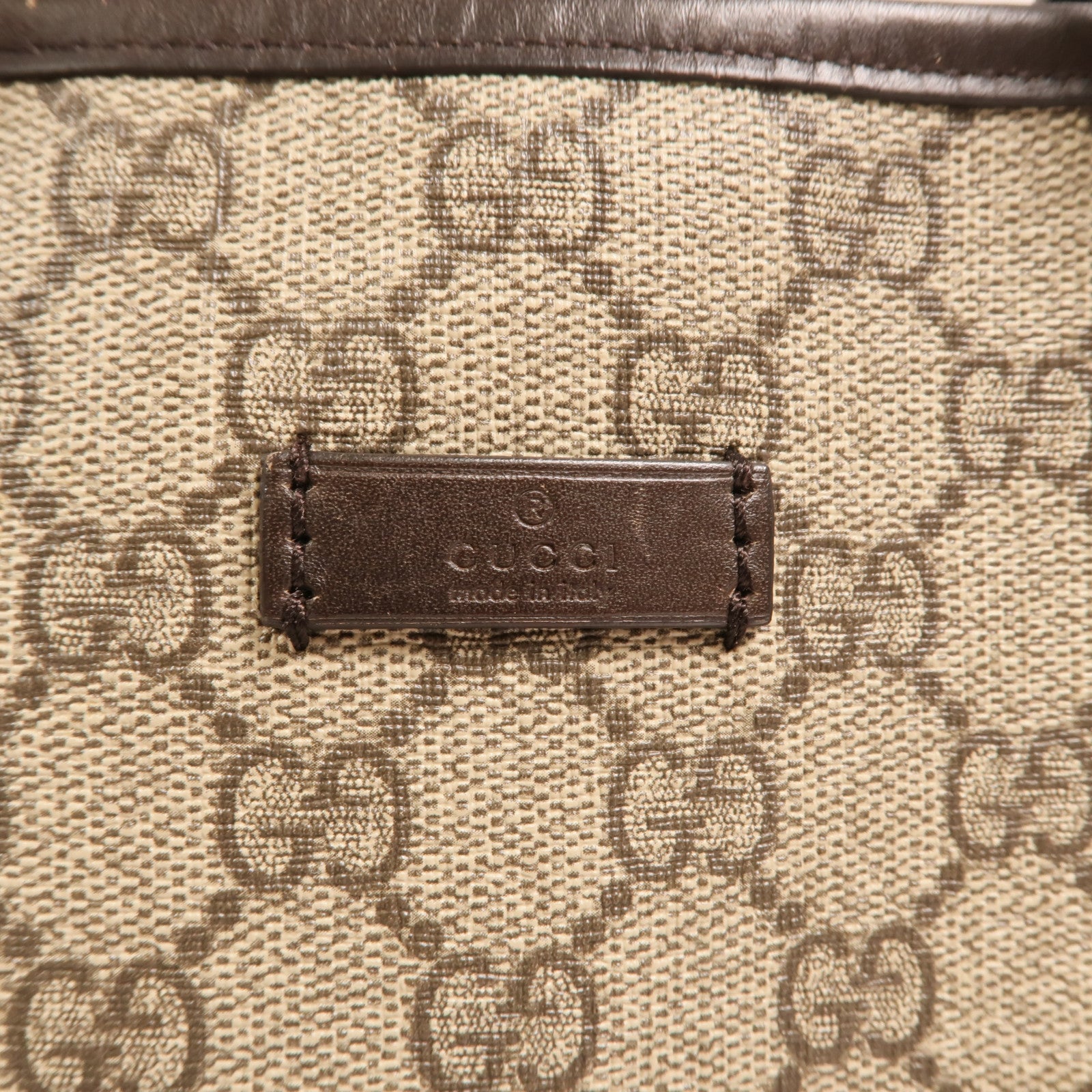 GUCCI 塗層帆布Tote Bag金扣手挽肩背兩用袋