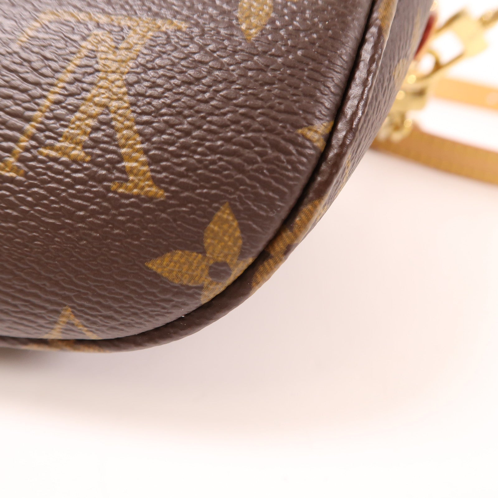 LOUIS VUITTON Monogram Mini Bumbag金扣手挽肩背兩用袋棕色