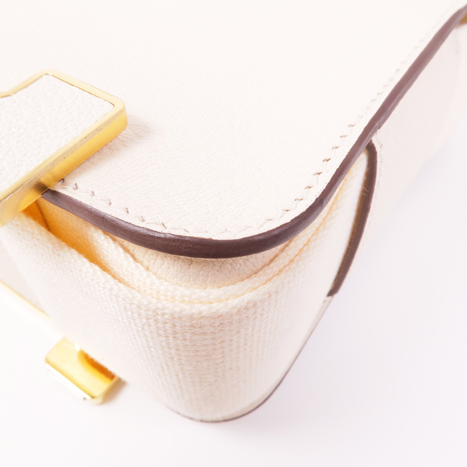 HERMES Chevre皮革Geta金扣肩背袋Nata