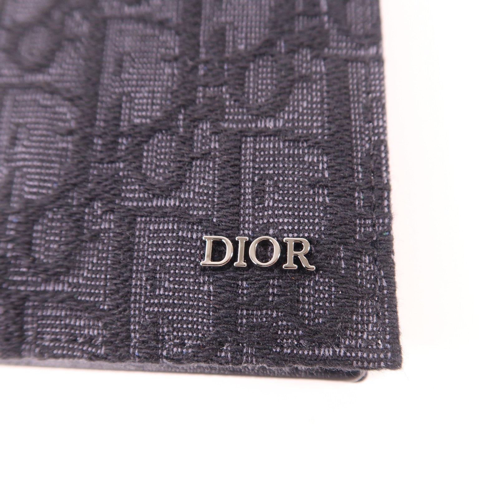 Dior 牛皮皮革/帆布Saddle Billfold Wallet銀扣錢包