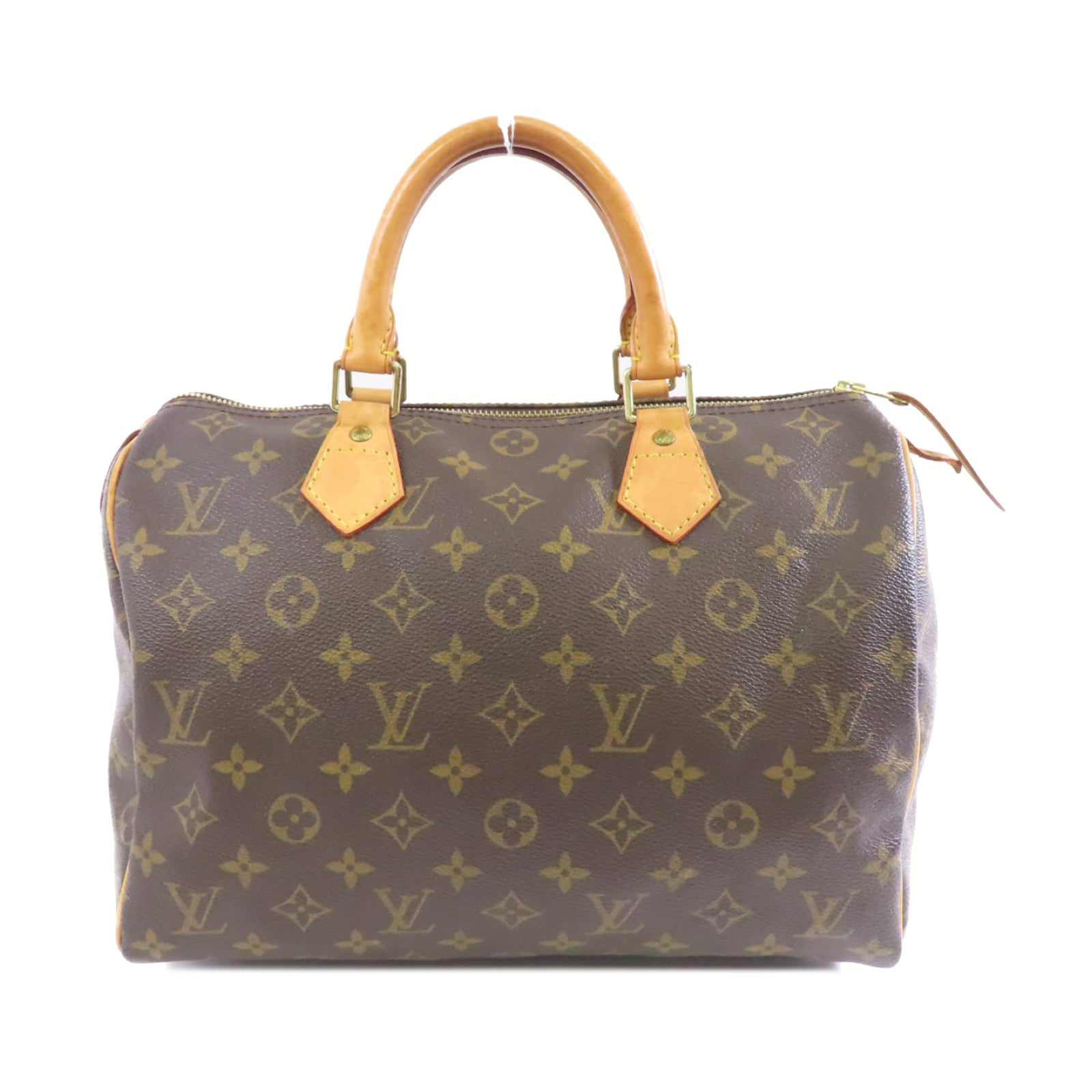 LOUIS VUITTON Monogram Speedy 30金扣手挽袋啡色