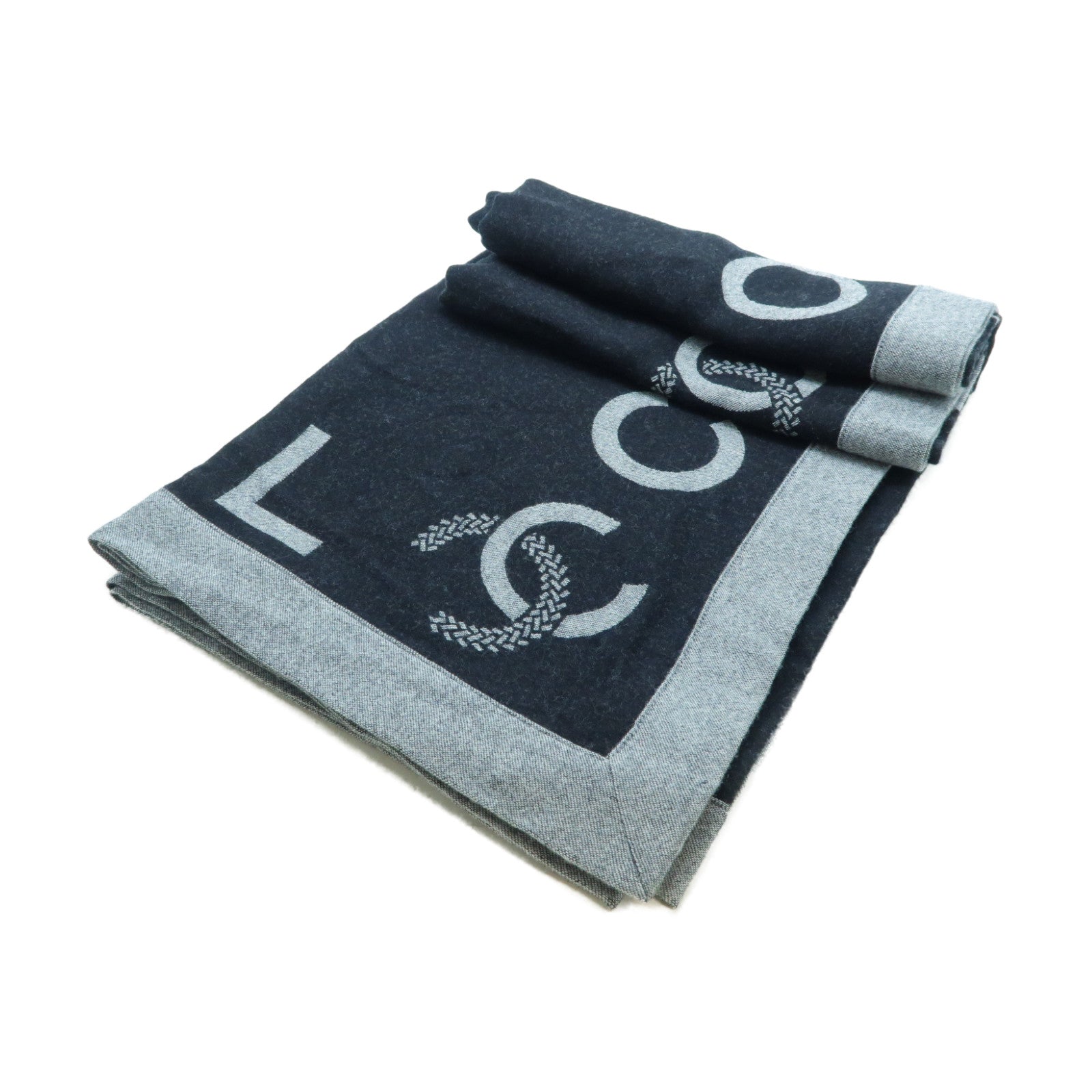 CHANEL 羊毛Scarf圍巾黑色