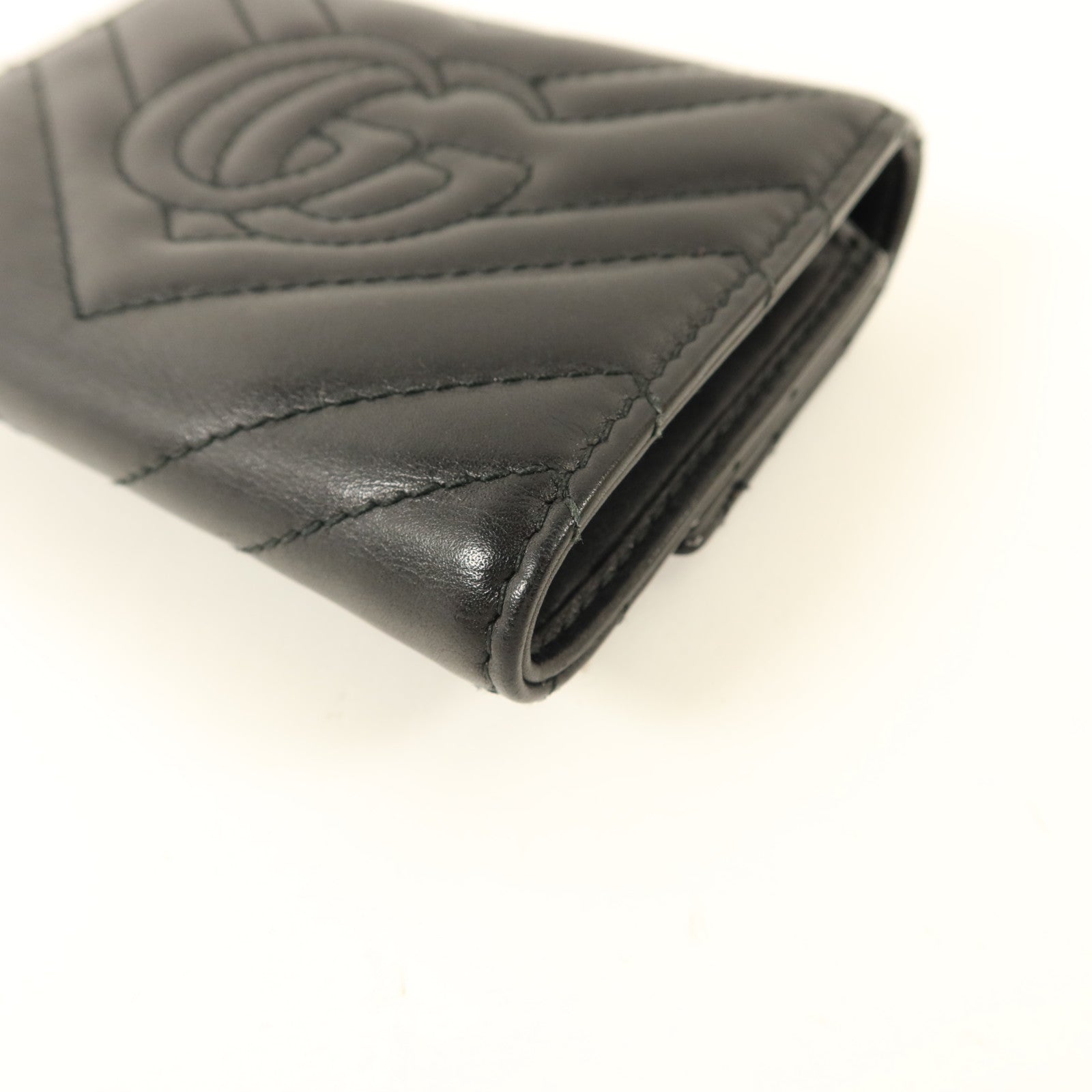 GUCCI 牛皮皮革GG Marmont Wallet金扣錢包