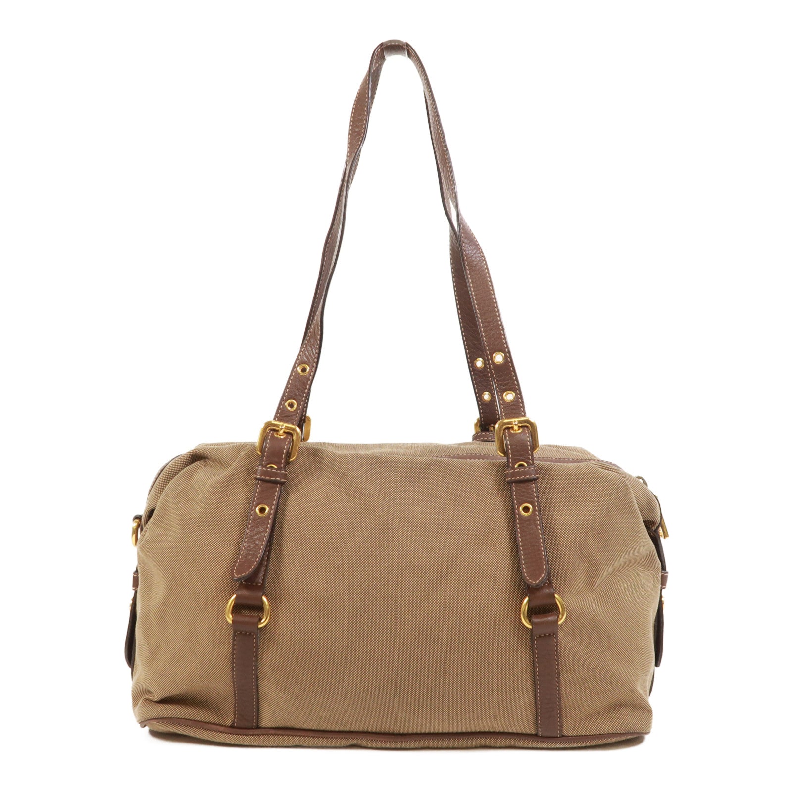 PRADA 帆布Shoulder Bag金扣肩背袋