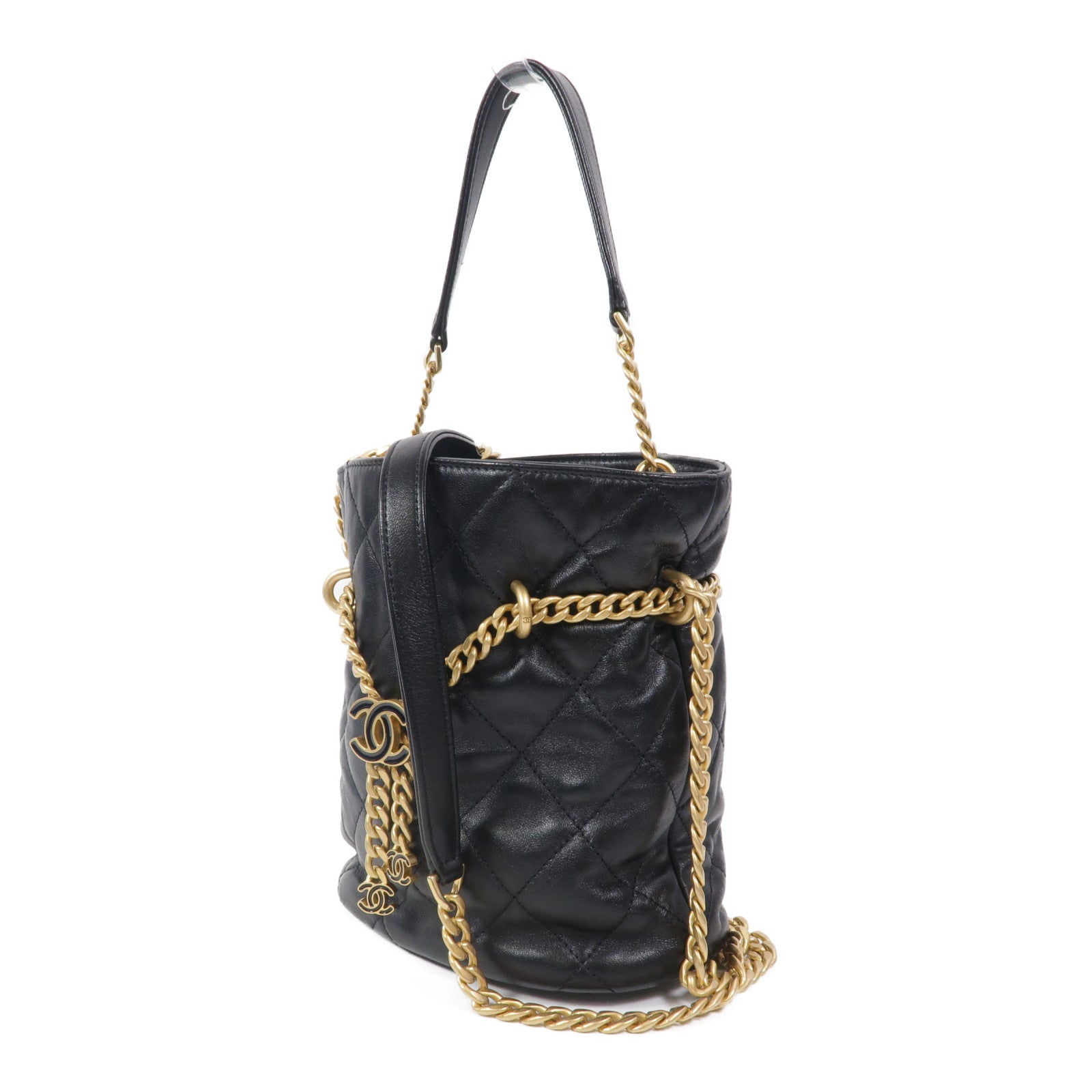 CHANEL 羊皮皮革Bucket Bag手挽肩背兩用袋