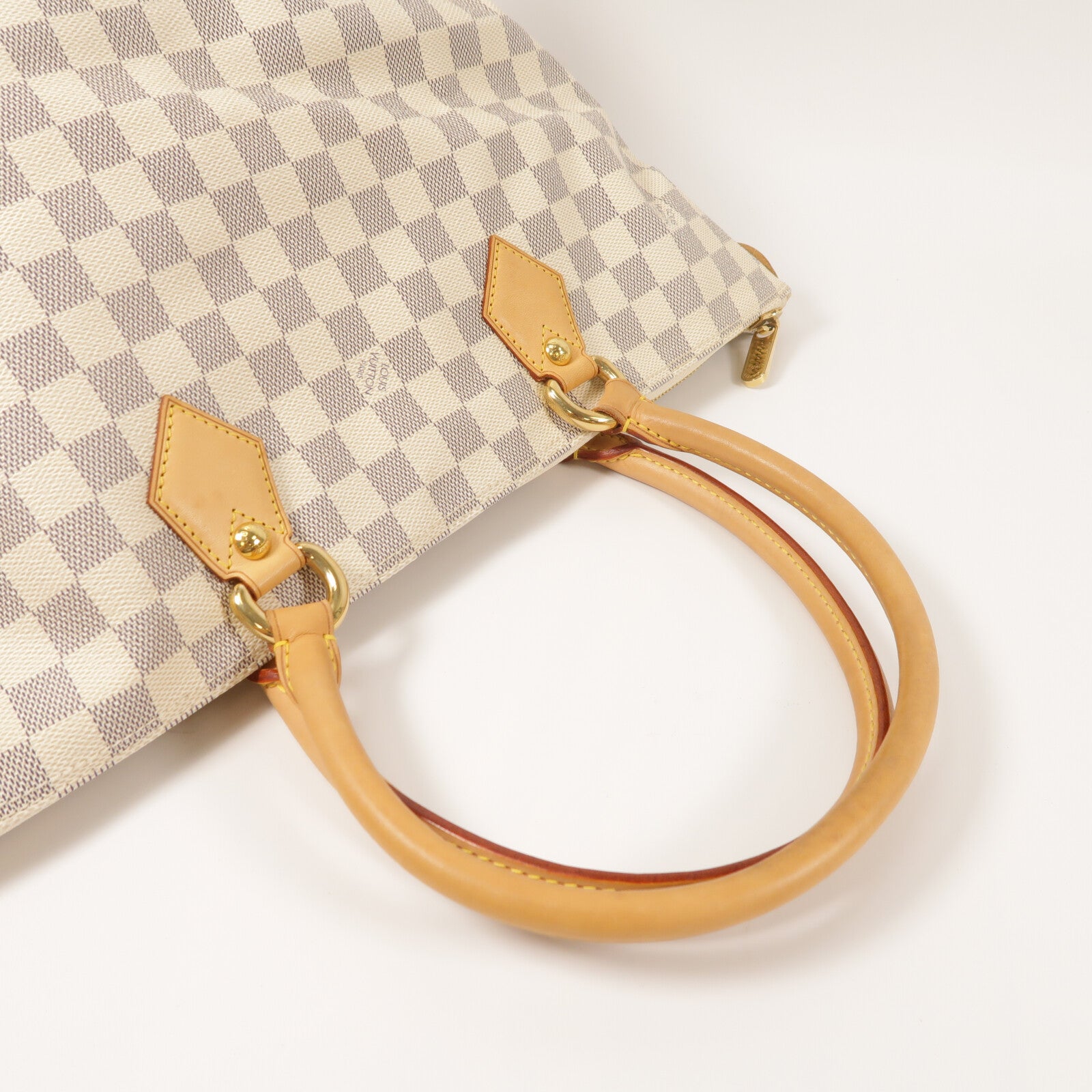 LOUIS VUITTON Damier Azur Saleya MM金扣肩背袋