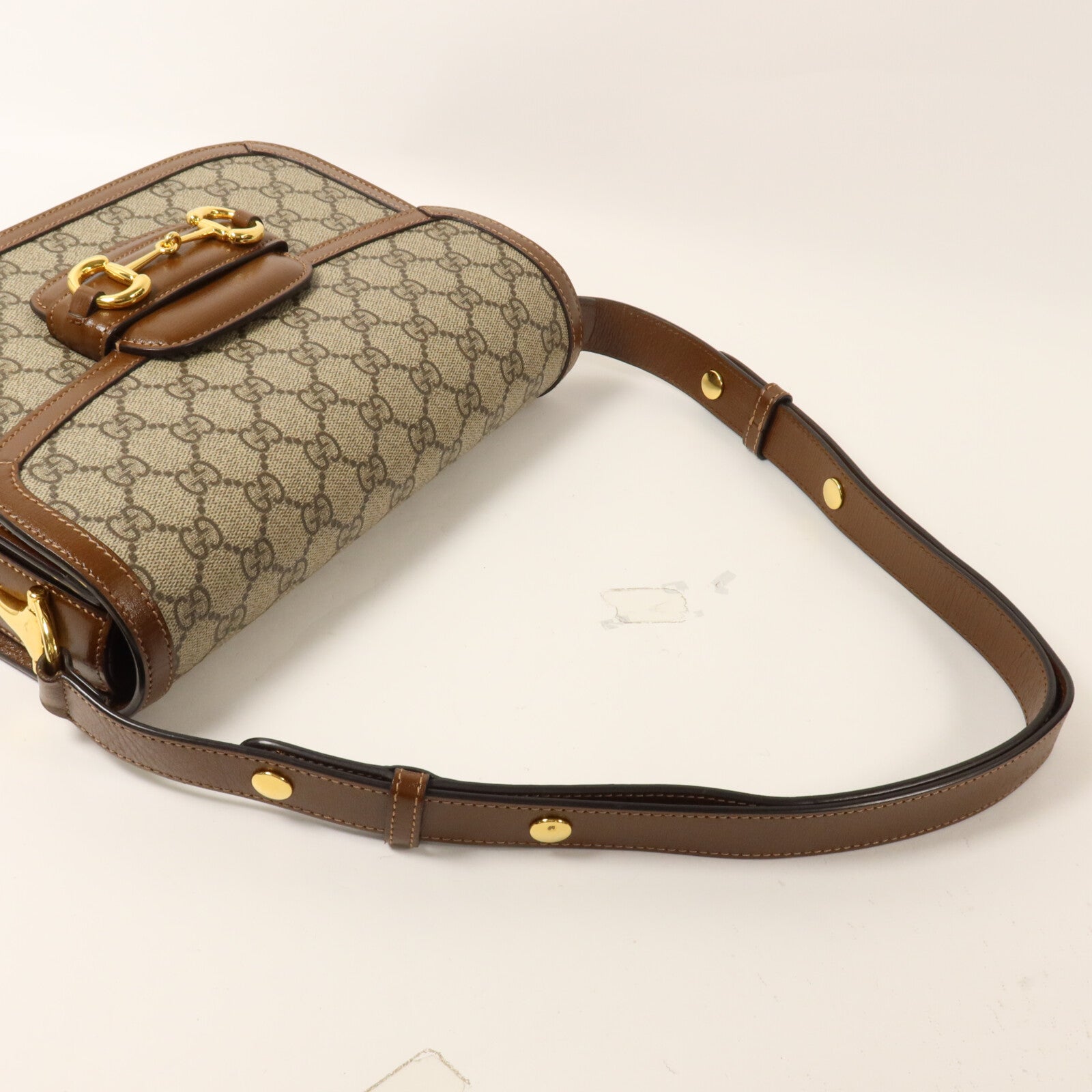 GUCCI 塗層帆布Horsebit 1955肩背袋