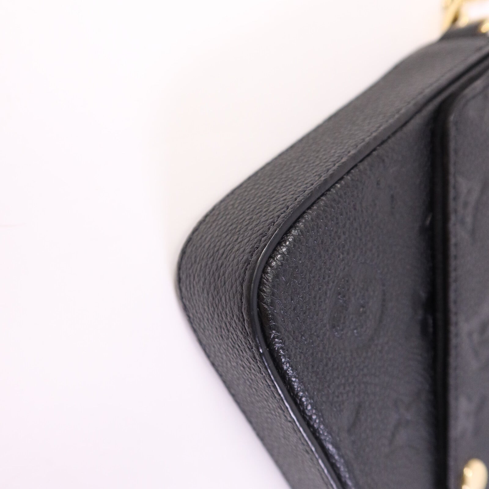 LOUIS VUITTON Monogram Empreinte Felicie Pochette 金扣鏈帶肩背袋