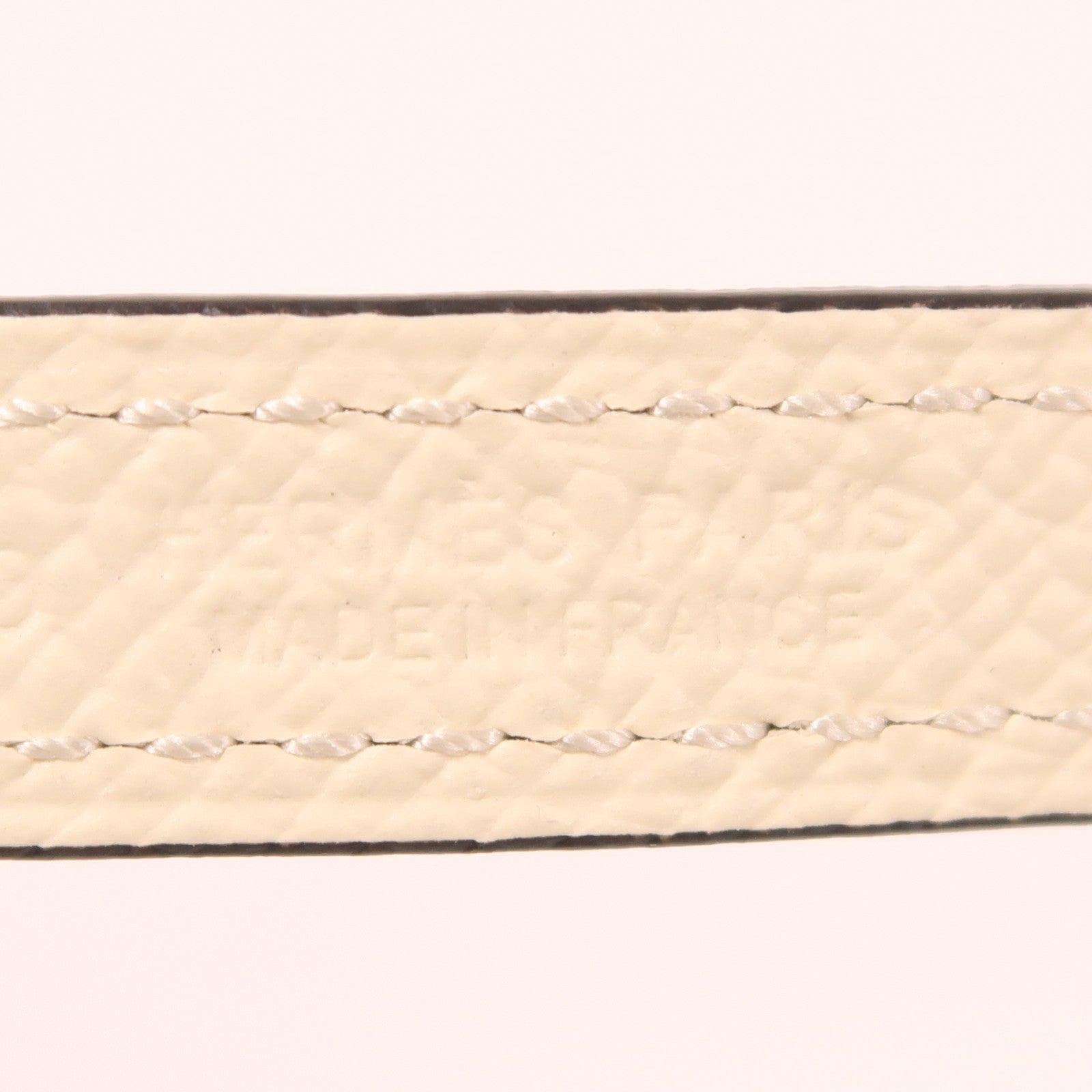 HERMES Epsom皮革H Belt 90cm金扣皮帶Sesame/Nata