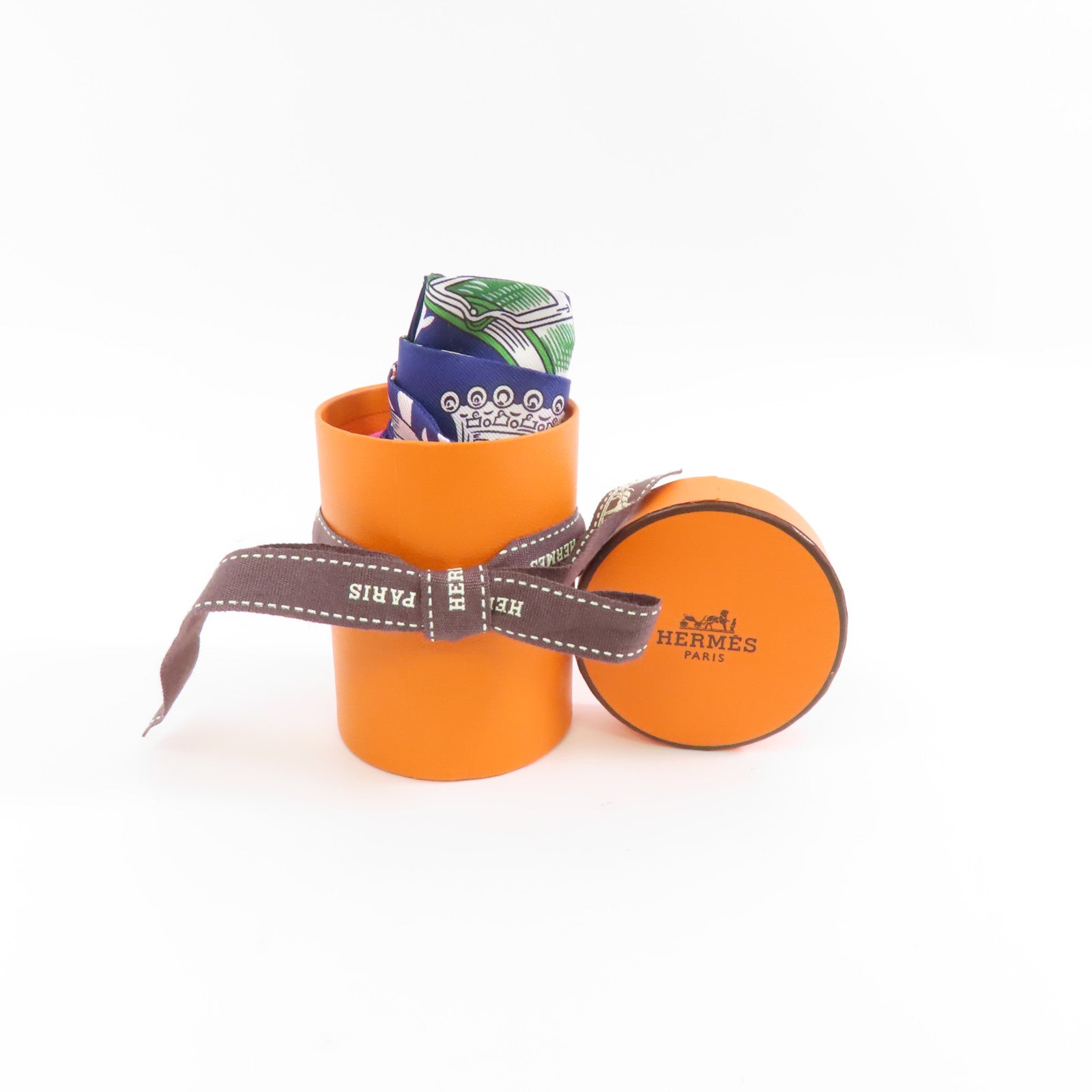 HERMES 絲質Twilly絲巾紫色