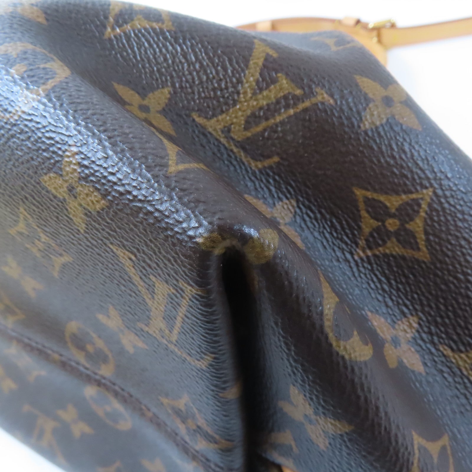 LOUIS VUITTON Monogram Turenne MM金扣手挽肩背兩用袋棕色