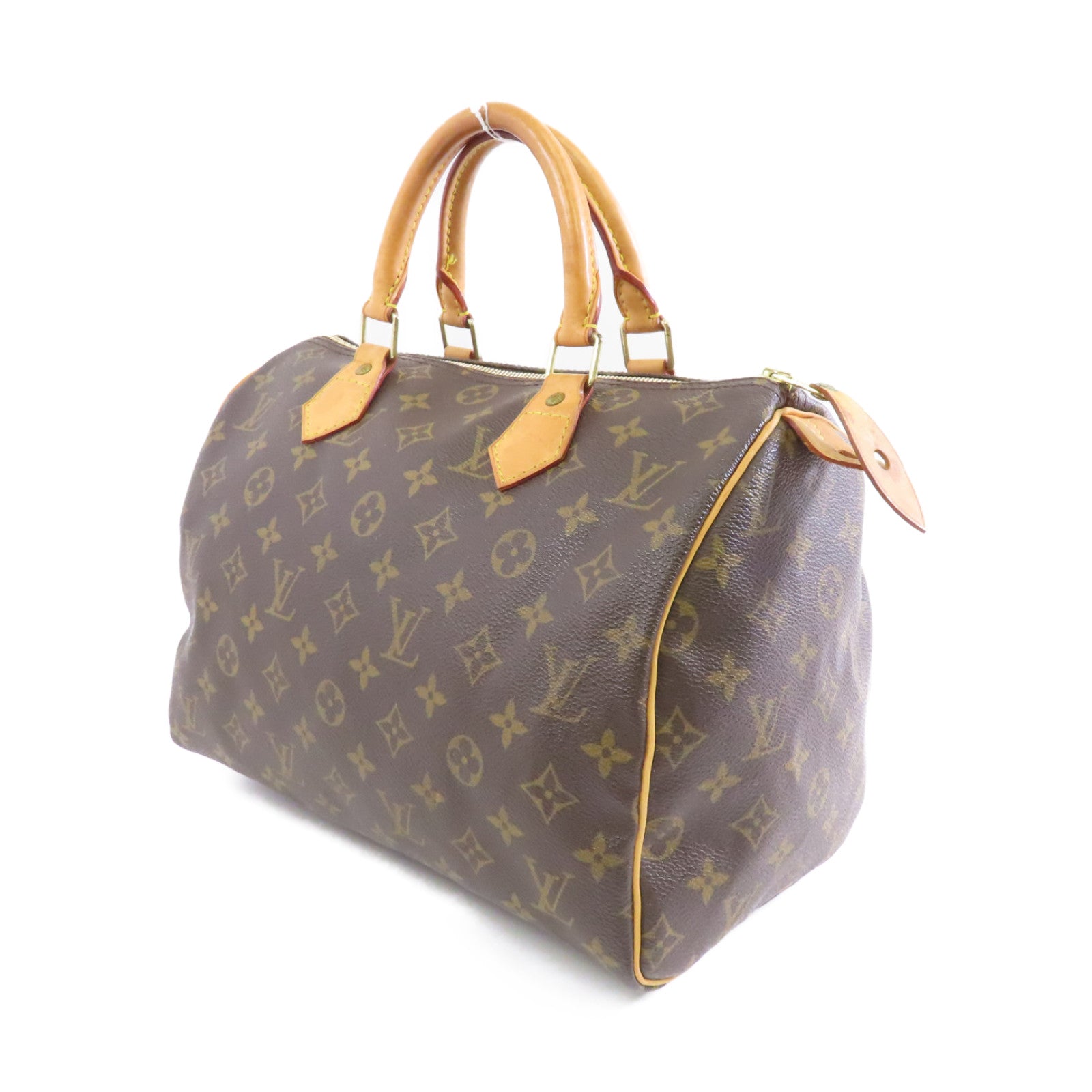 LOUIS VUITTON Monogram Speedy 30金扣手挽袋啡色