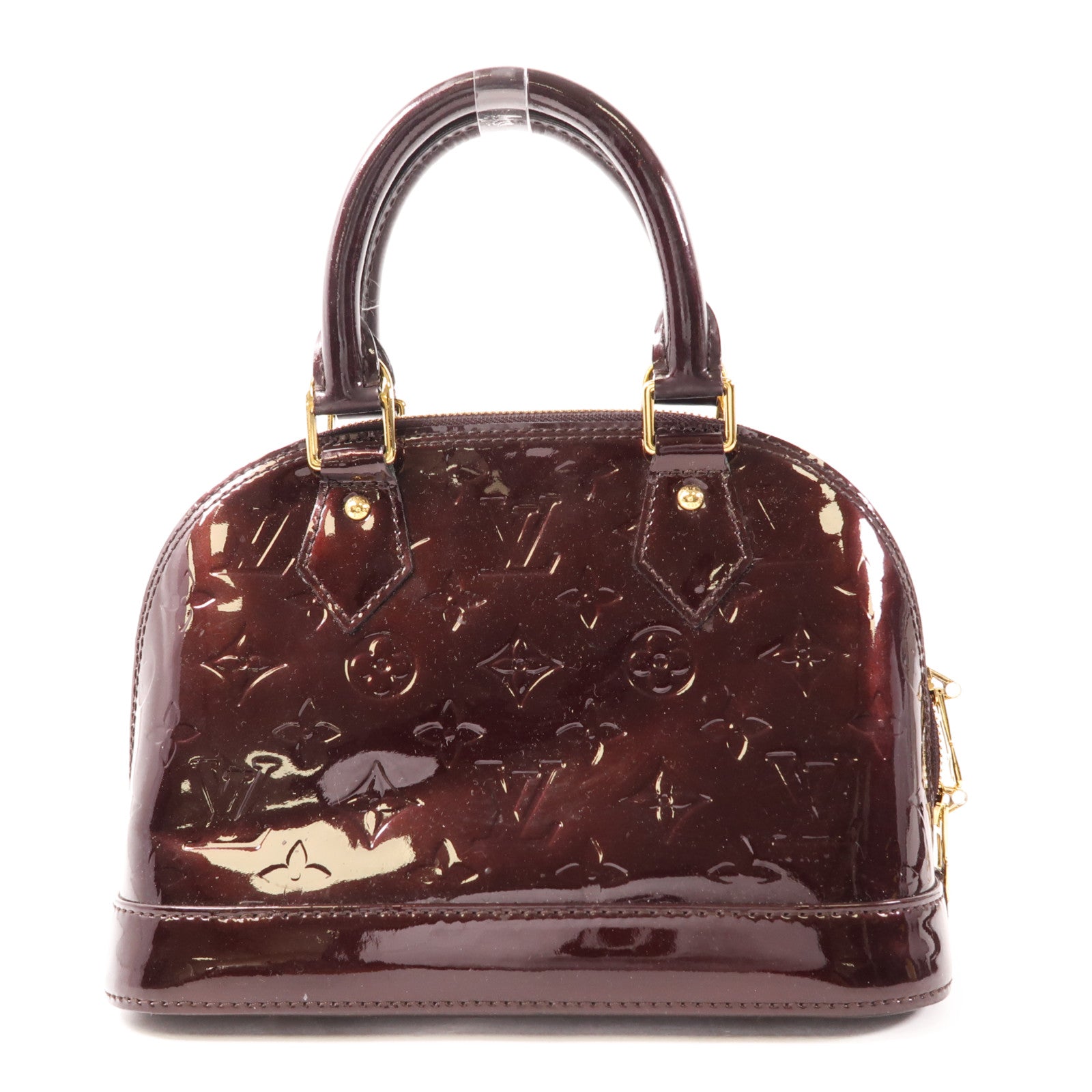 LOUIS VUITTON LV GHW Alma BB 2 Way Shoulder Handbag M91678 Vernis Burgundy
