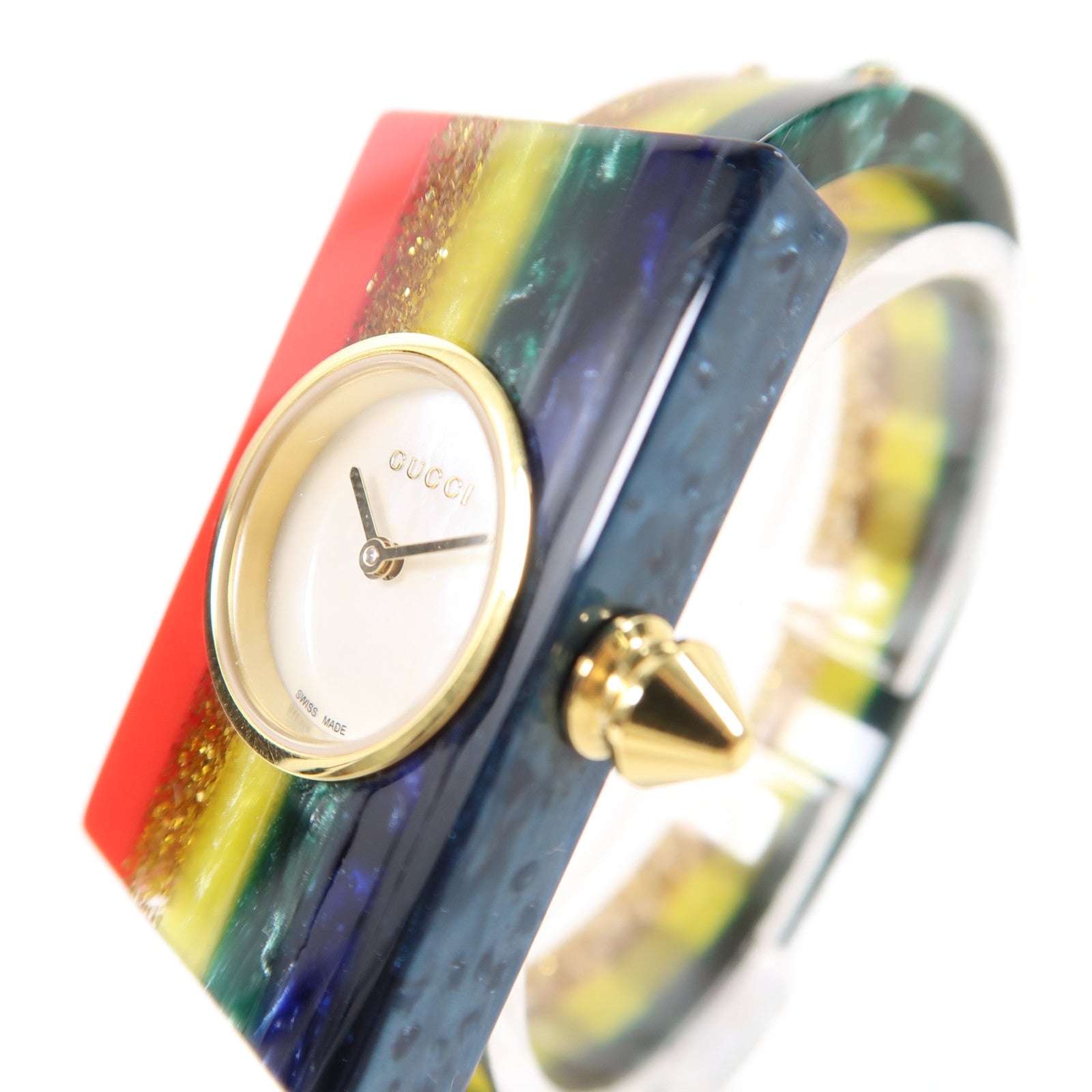 GUCCI Plexi Watch PVC手錶石英機芯彩色