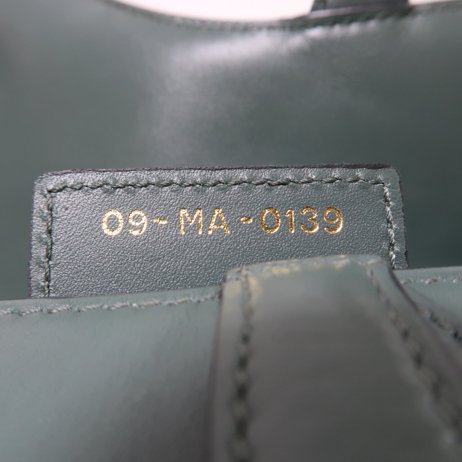 Dior 牛皮皮革Saddle Bag金扣肩背袋綠色