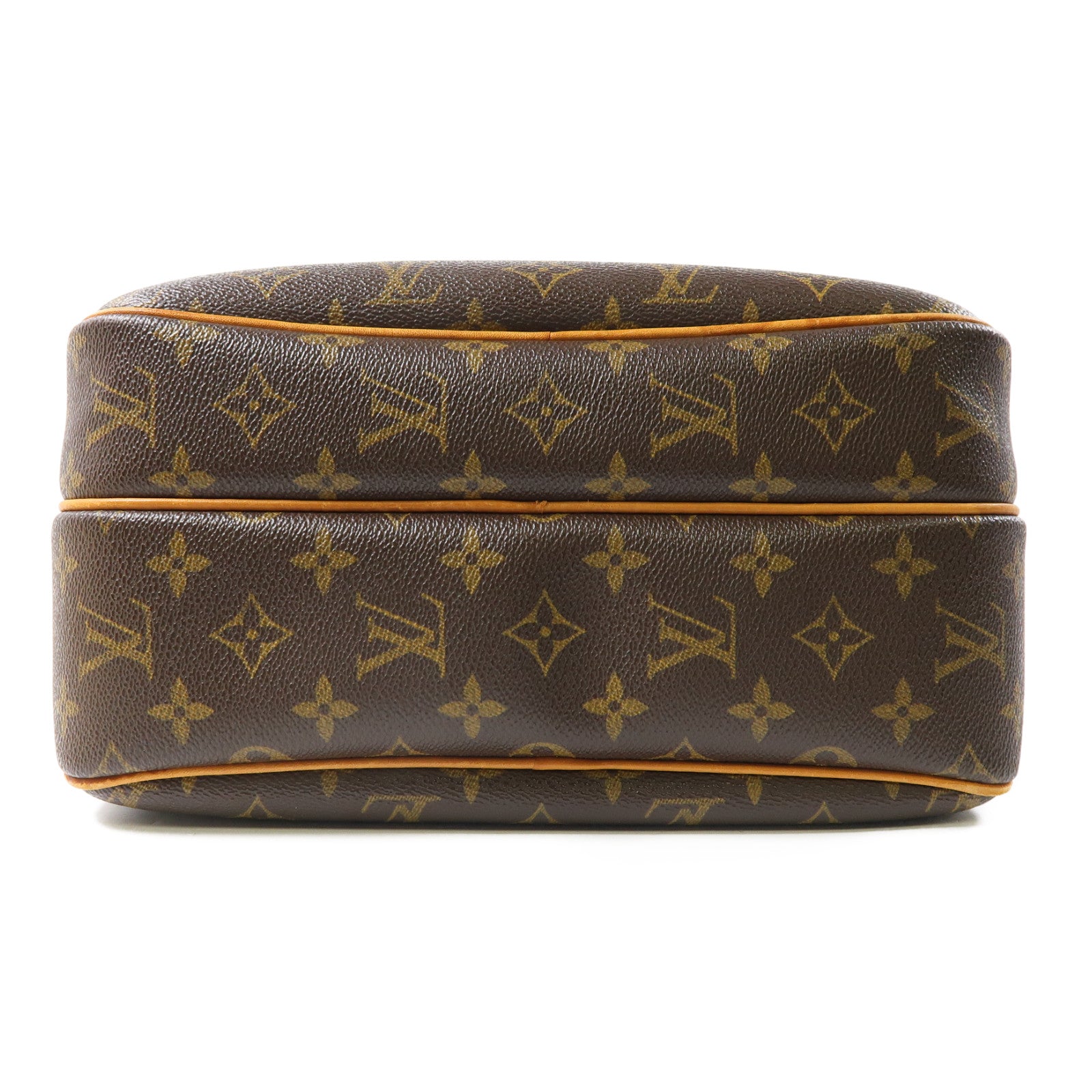 LOUIS VUITTON Monogram Reporter PM金扣肩背袋啡色