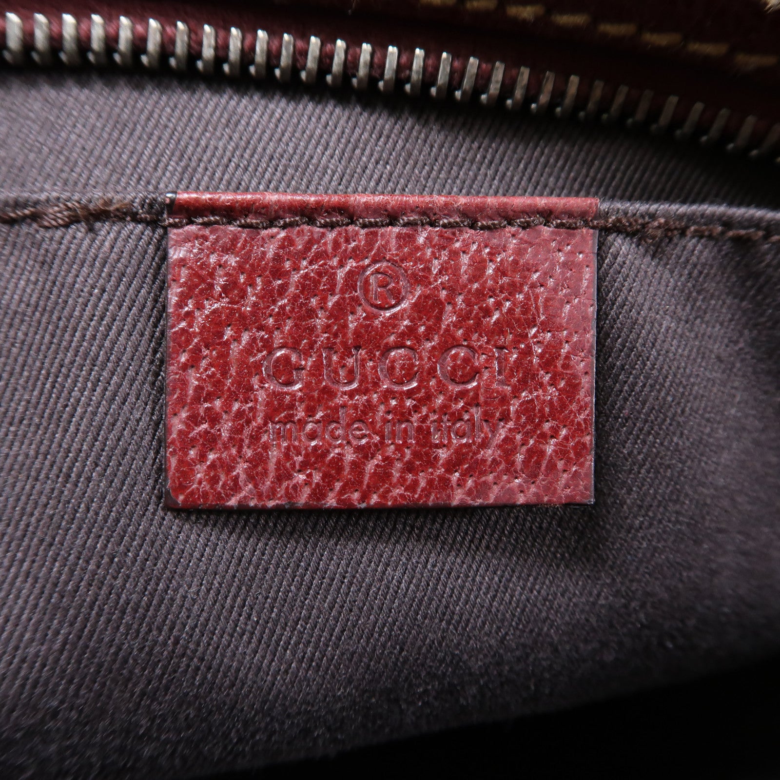 GUCCI 【清倉大減價】帆布Handbag銀扣手挽袋啡色– Brand Off