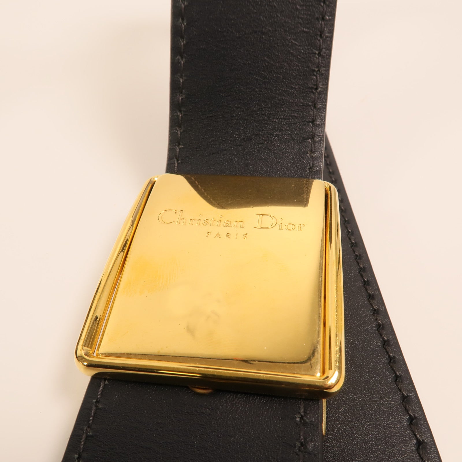 Dior 帆布/牛皮皮革Oblique Montaigne 30金扣肩背袋