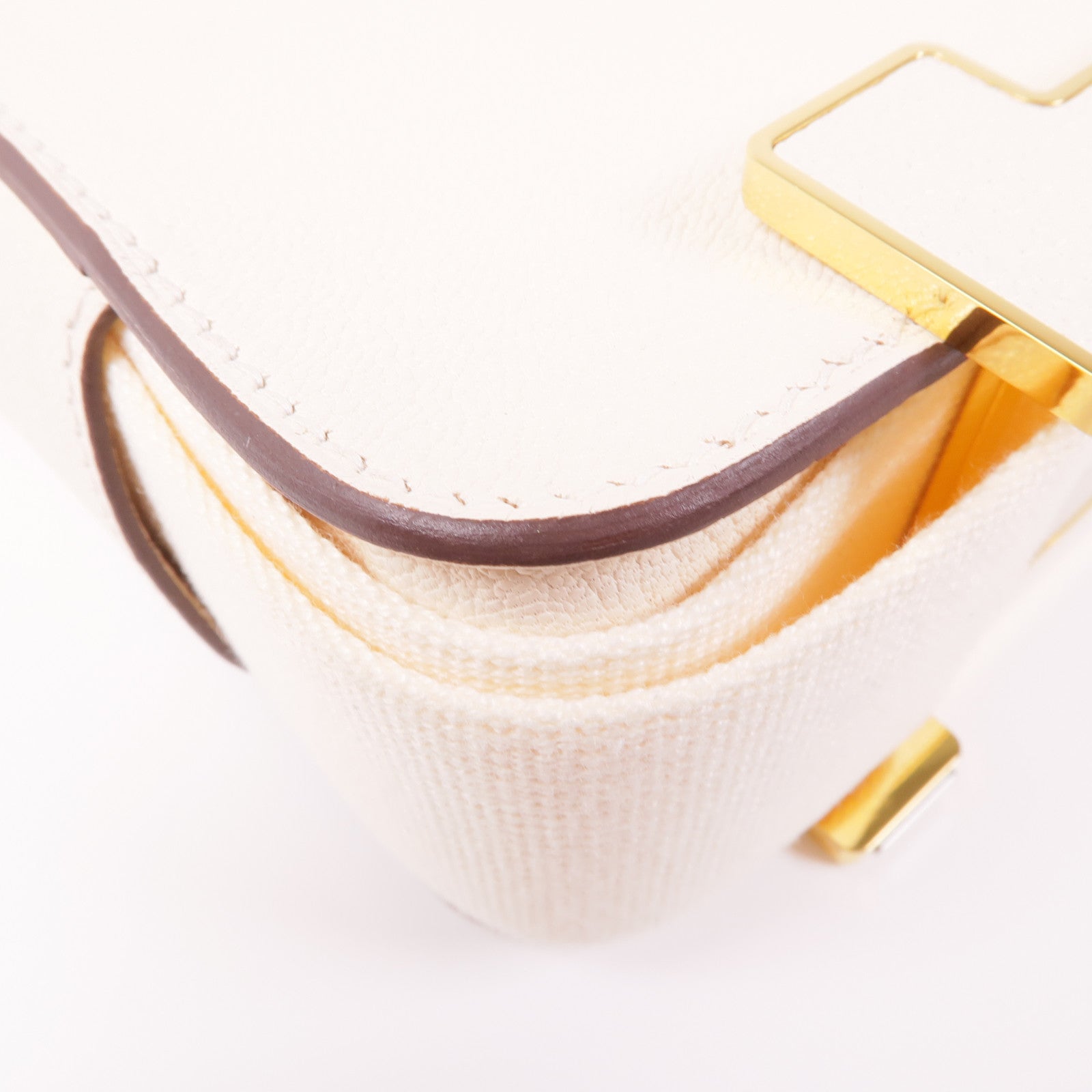HERMES Chevre皮革Geta金扣肩背袋Nata