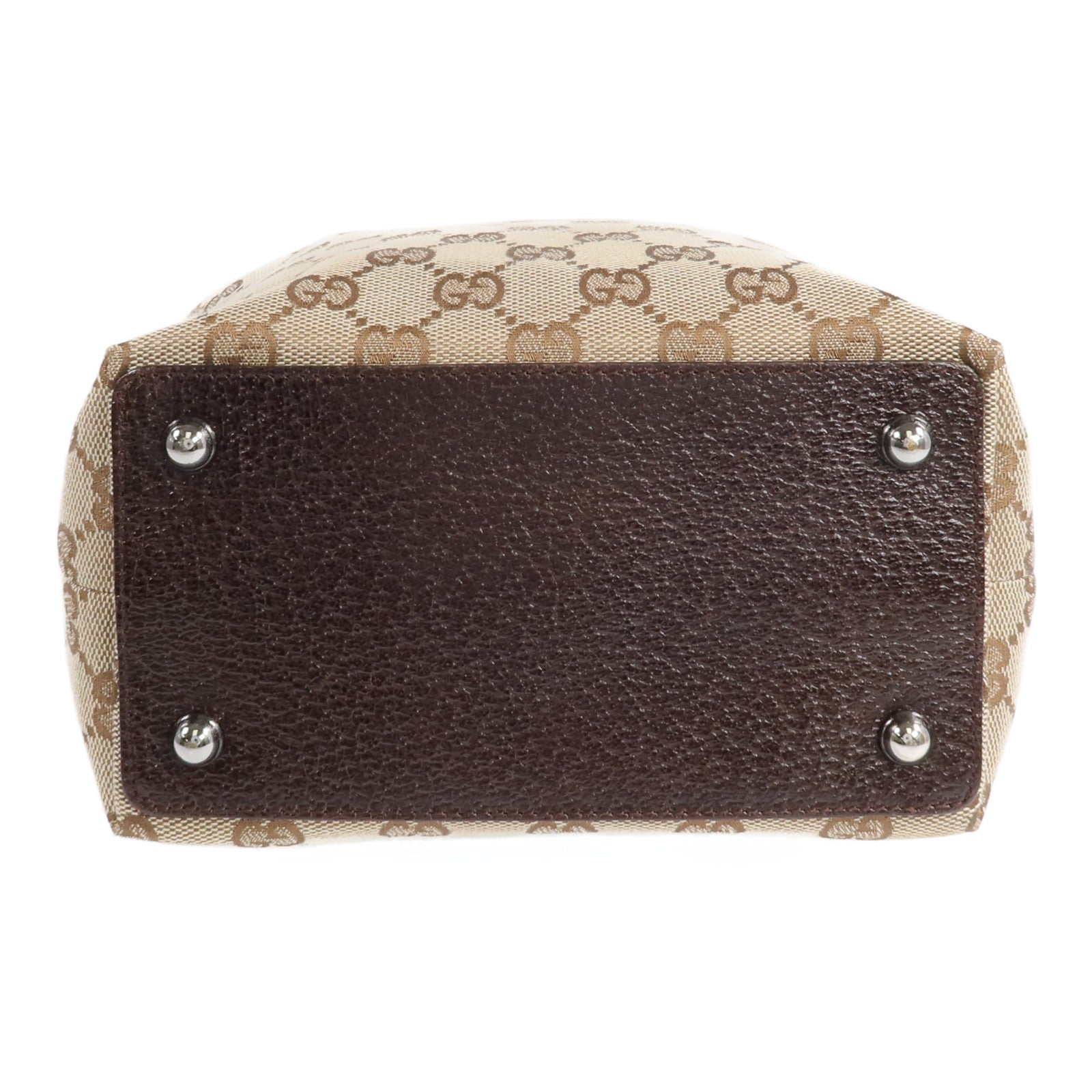 GUCCI 帆布Shoulder Tote銀扣肩背袋/手挽袋