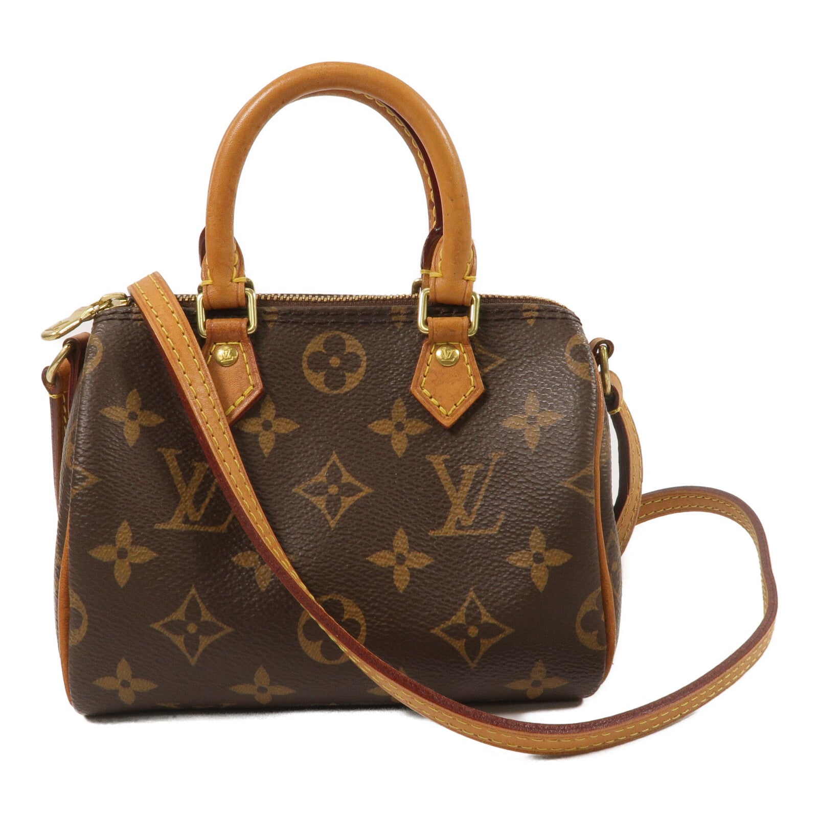 LOUIS VUITTON Monogram Nano Speedy手挽肩背兩用袋