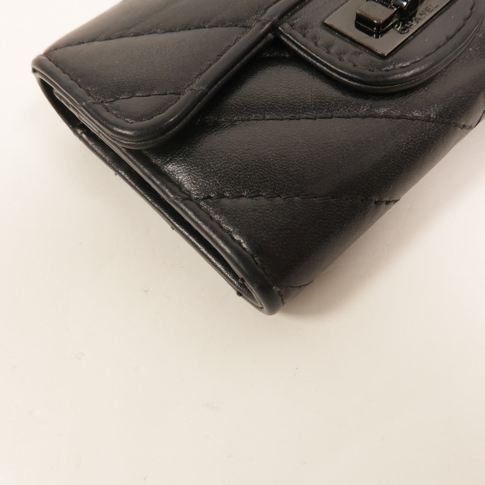 CHANEL 牛皮皮革2.55 So Black Card Holder卡片套