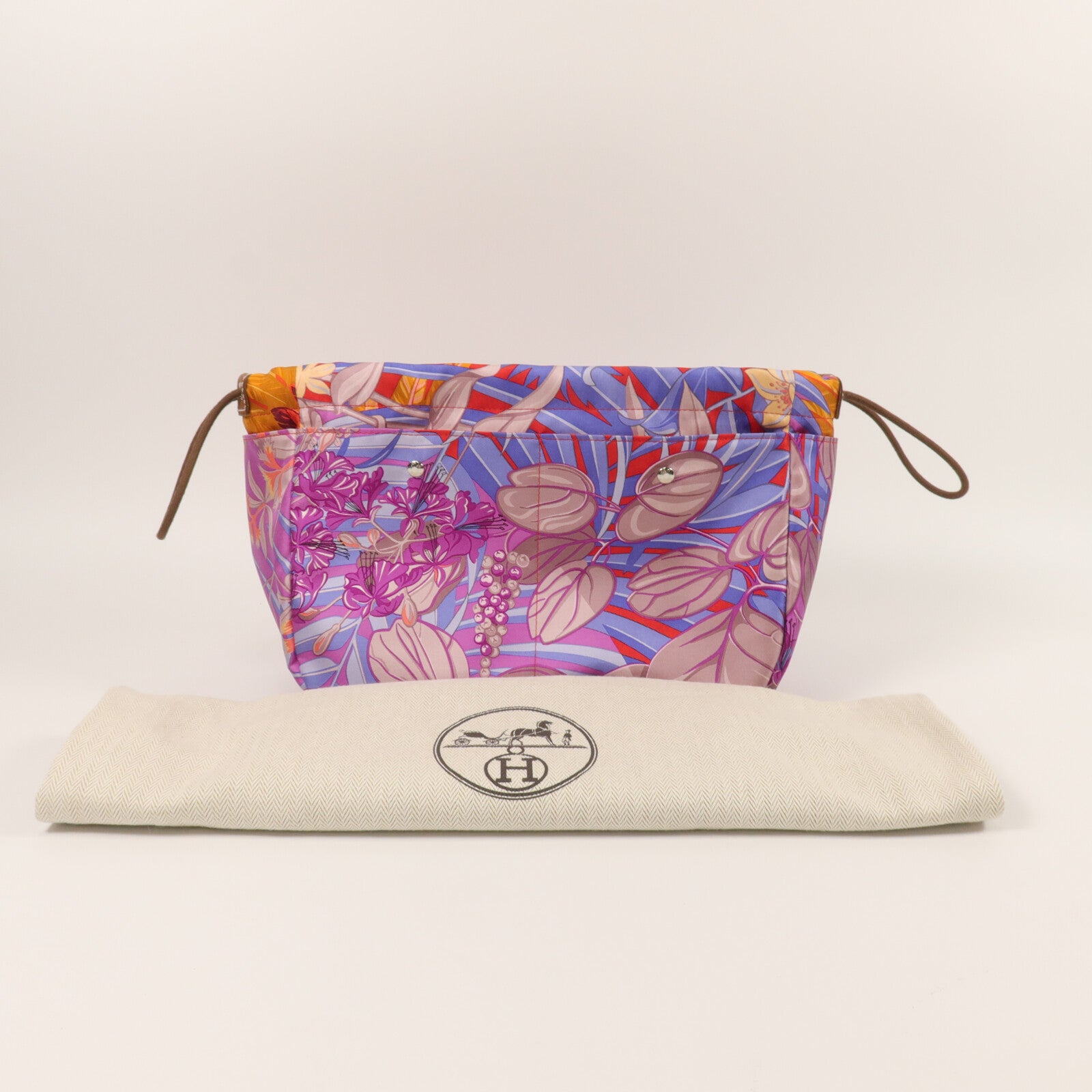 HERMES 絲質Trousse Fourbi手拿包