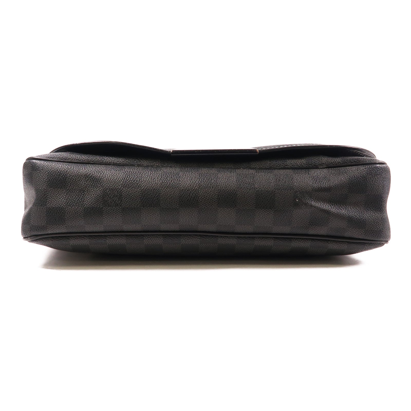 LOUIS VUITTON Damier Graphite Graphite Daniel銀扣肩背袋