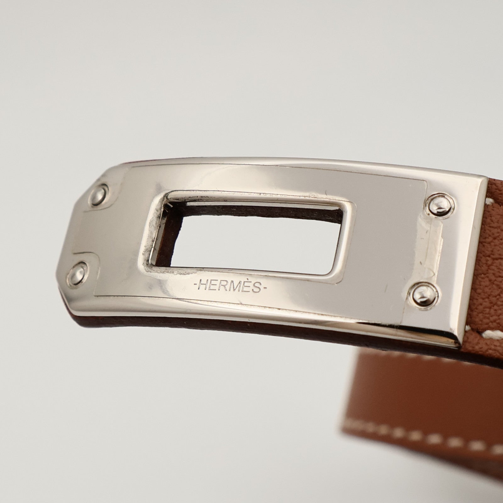 HERMES Swift皮革Kelly Double Tour Bracelet手帶Gold