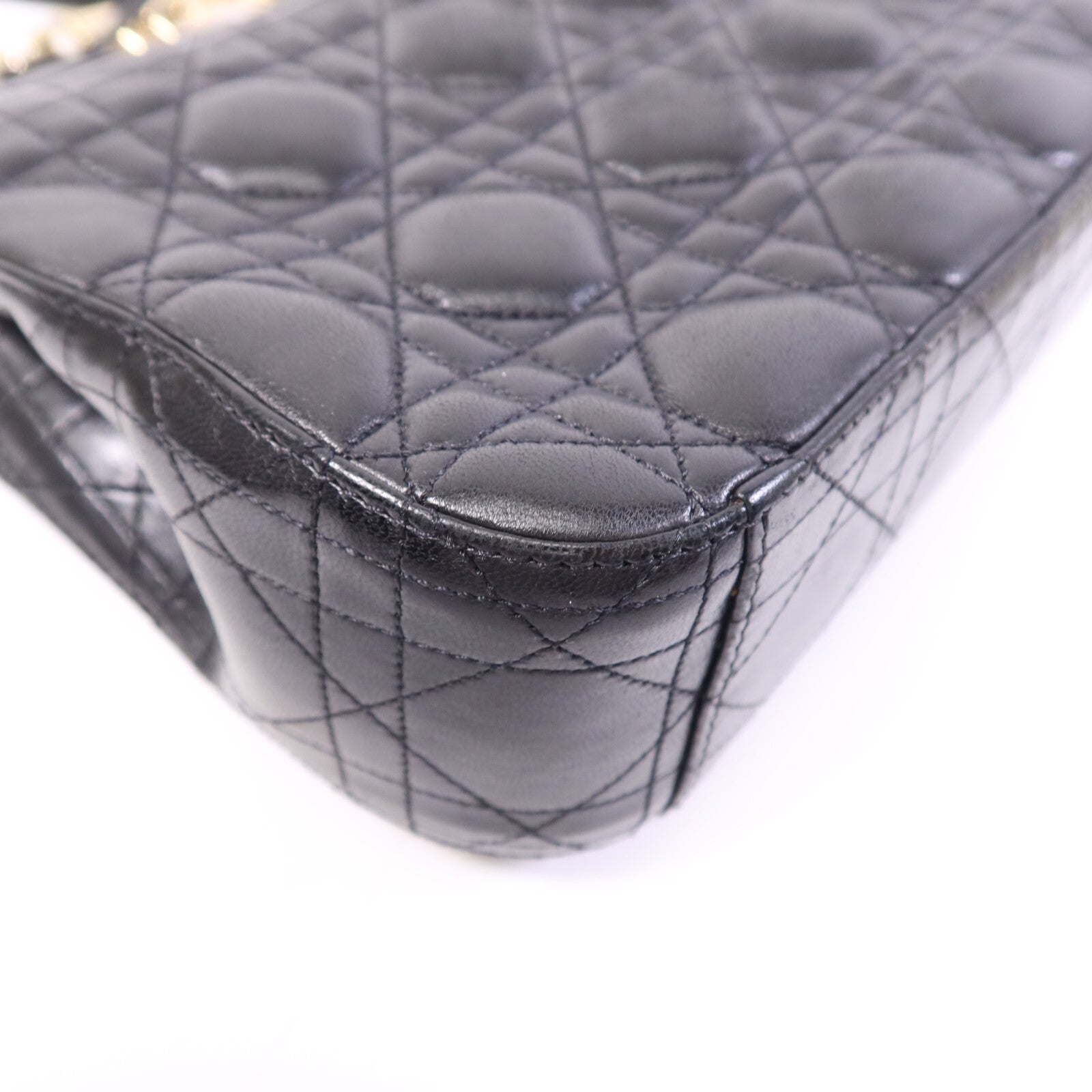 Dior 羊皮皮革Miss Dior金扣鏈帶肩背袋