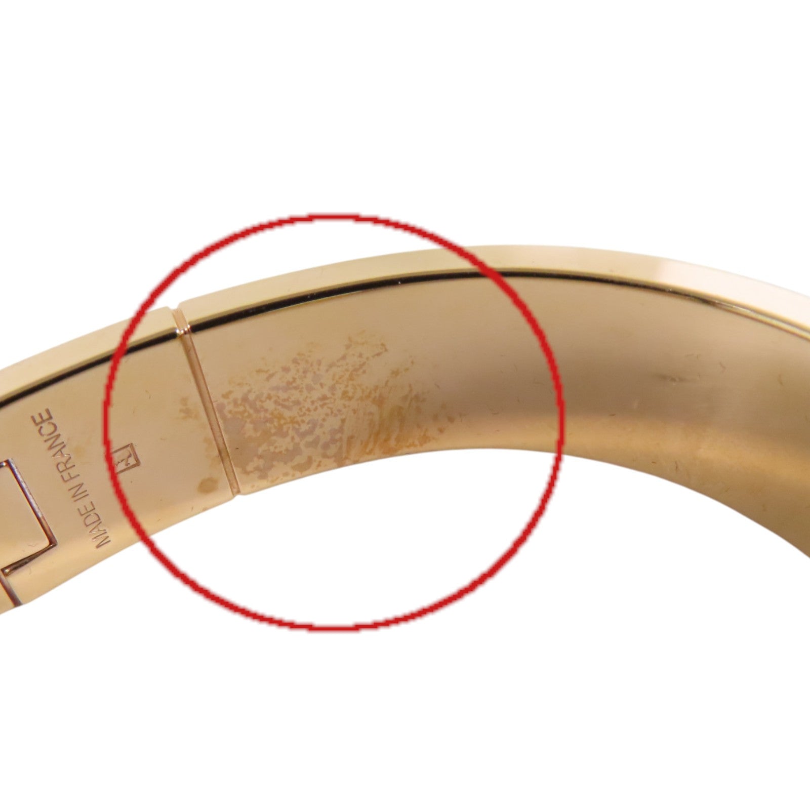 HERMES 金屬/琺瑯Hinged Bracelet金扣手鐲