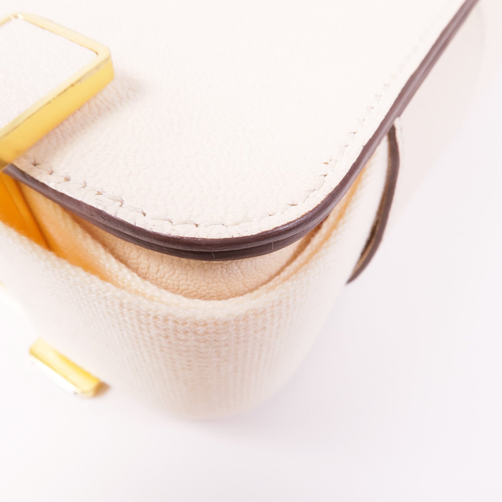 HERMES Chevre皮革Geta金扣肩背袋Nata