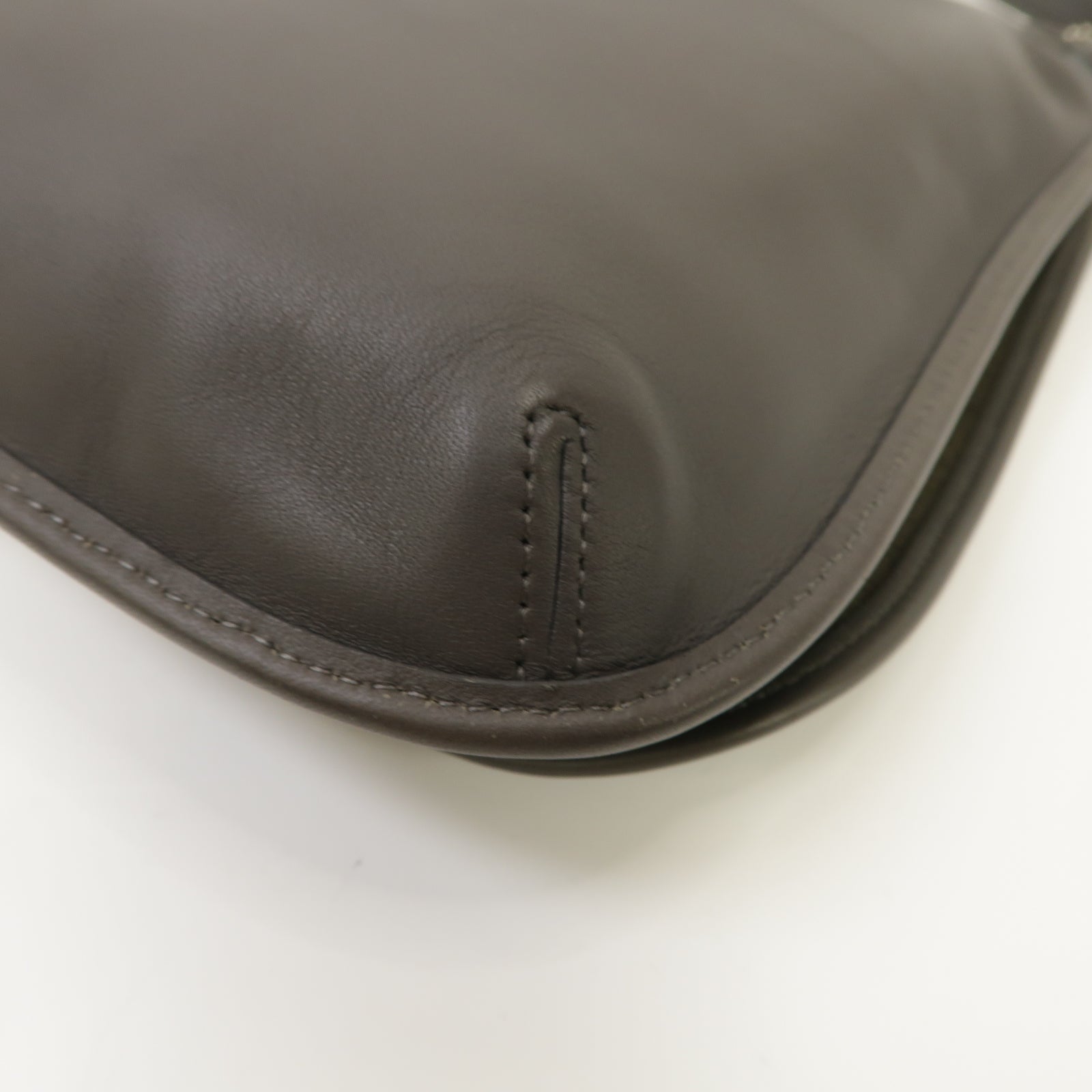 COACH 牛皮皮革Shoulder Bag銀扣肩背袋灰色
