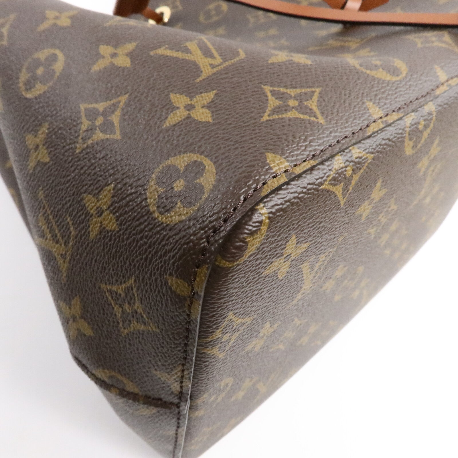 LOUIS VUITTON Monogram NeoNoe MM金扣肩背袋棕色