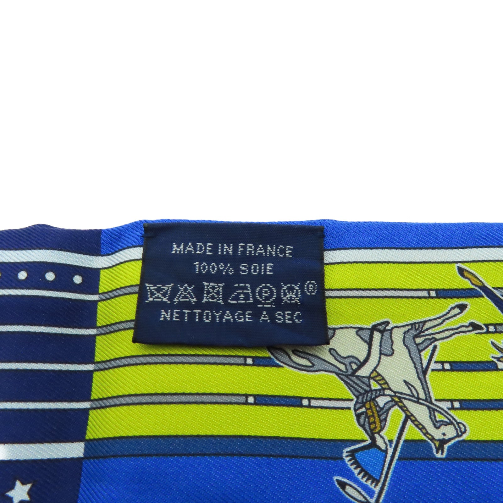 HERMES 【激減優惠】絲質Twilly Scarf絲巾藍色/黃色