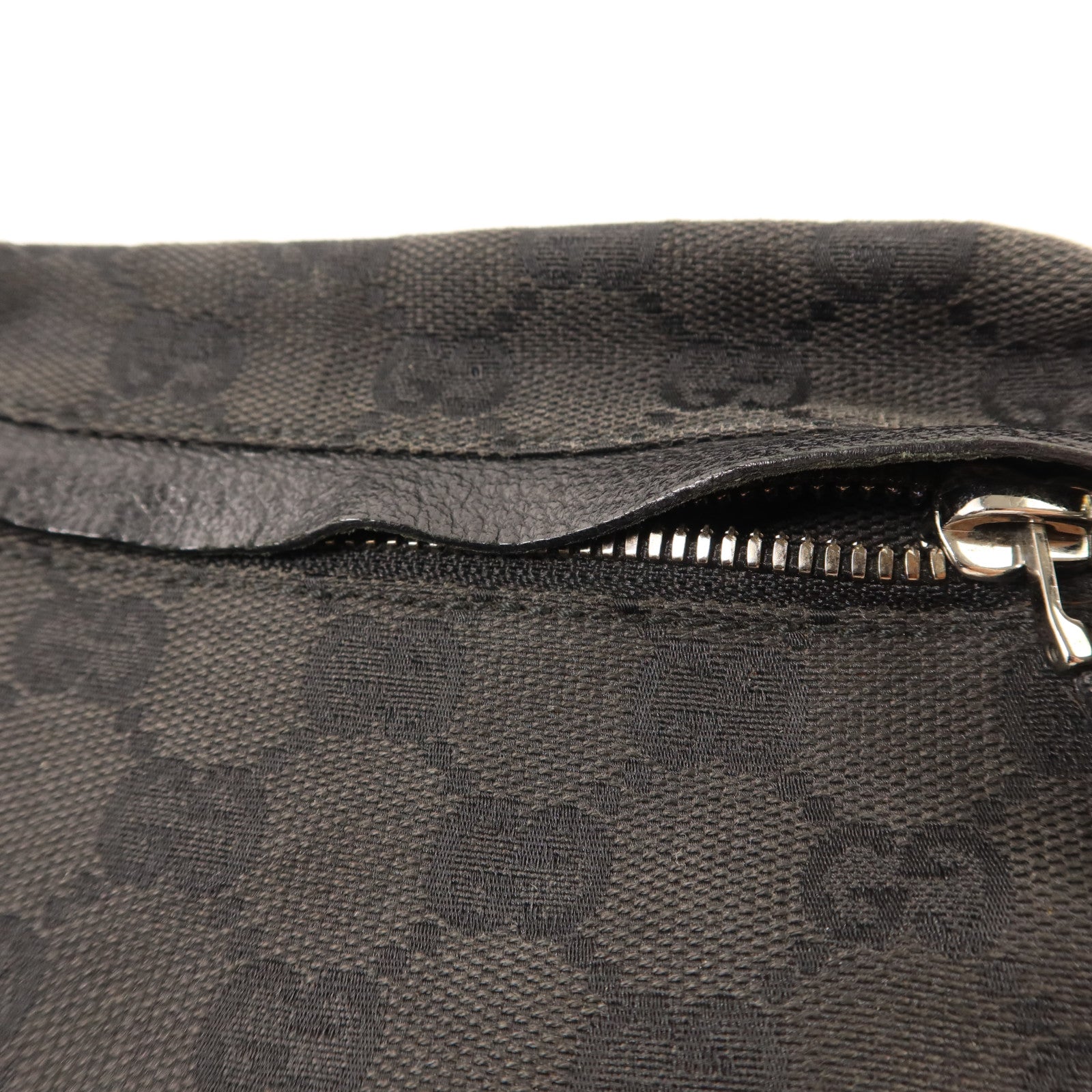 GUCCI 帆布Waist Bag銀扣腰包
