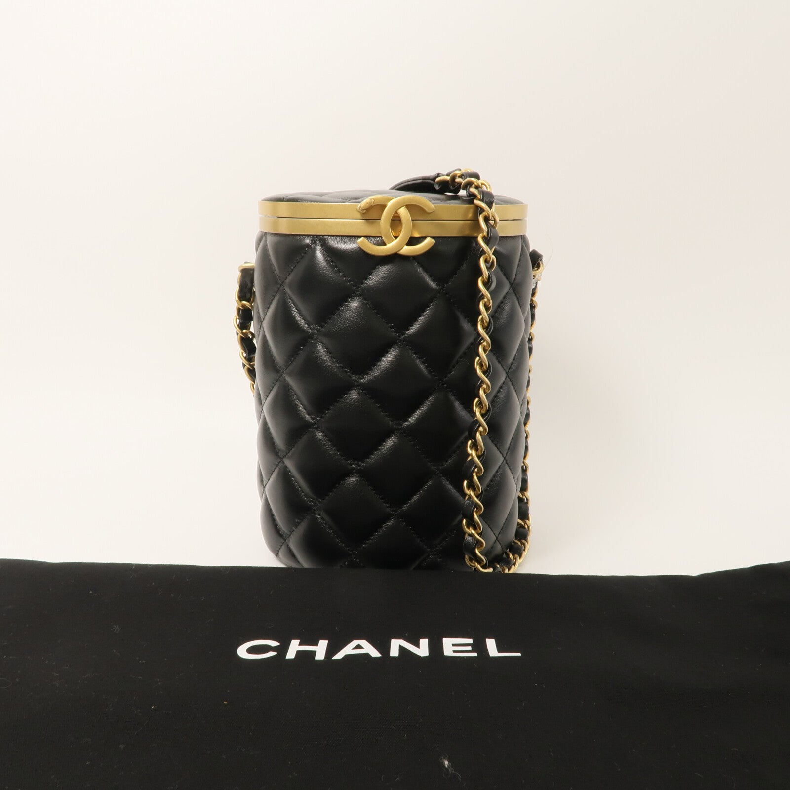 CHANEL 羊皮皮革Vanity Bag鏈帶肩背袋